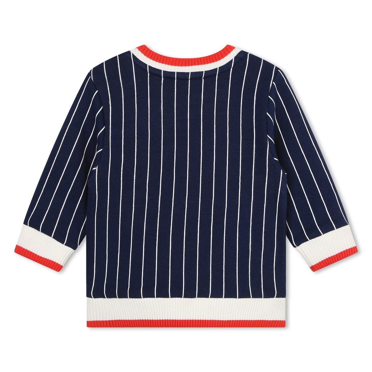 Baby Boys Blue Stripes Cotton Sweatshirt