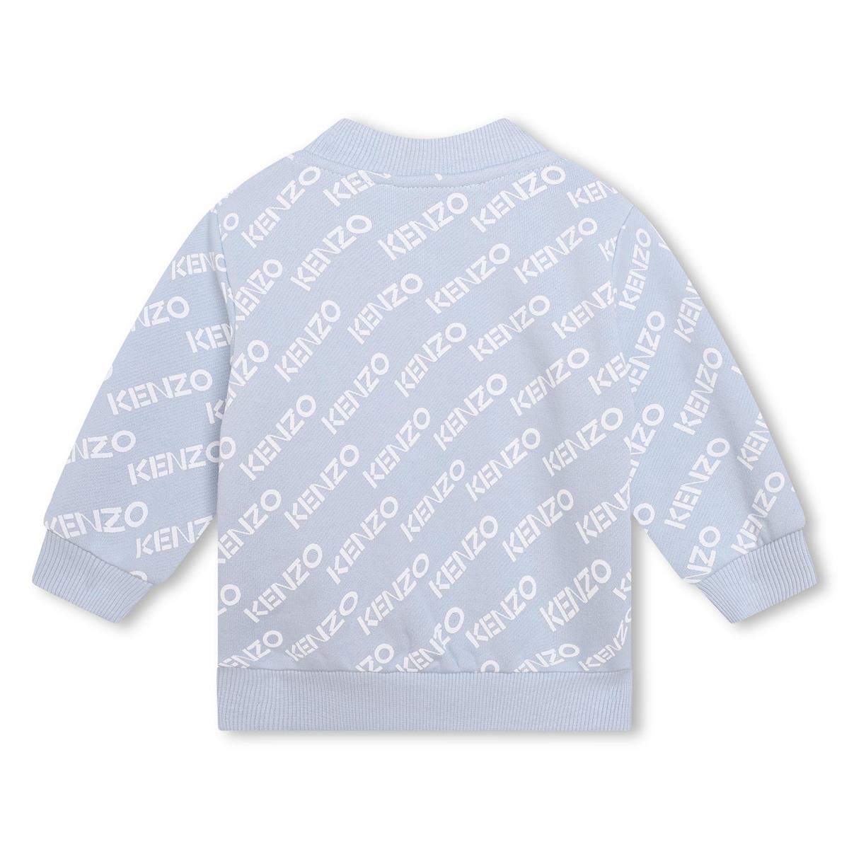 Baby Boys Light Blue Logo Cotton Sweatshirt