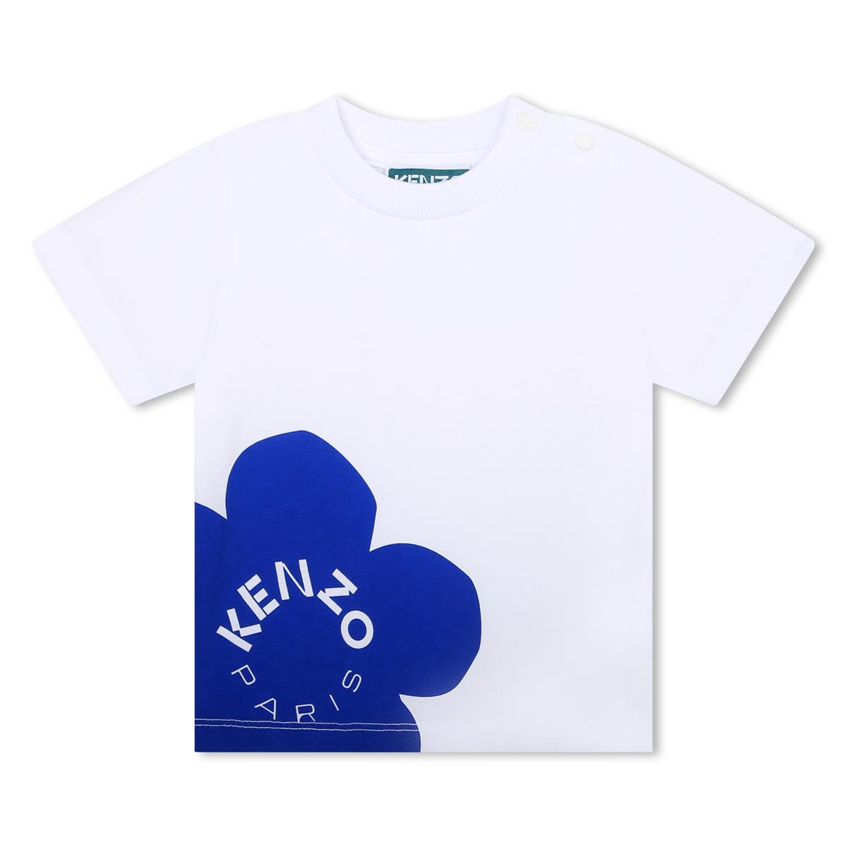 Baby Boys White Logo Cotton T-Shirt