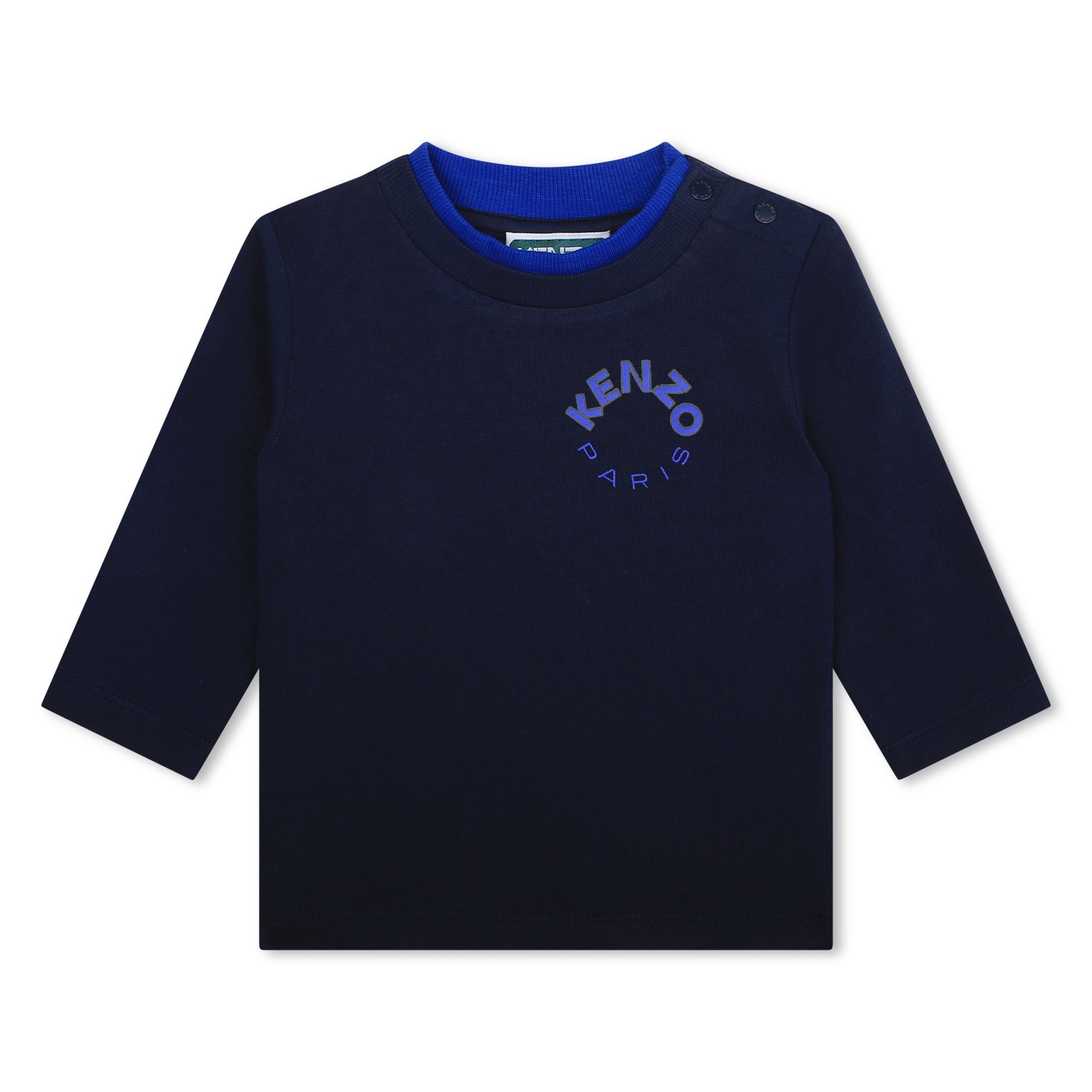 Baby Boys Navy Logo Cotton T-Shirt