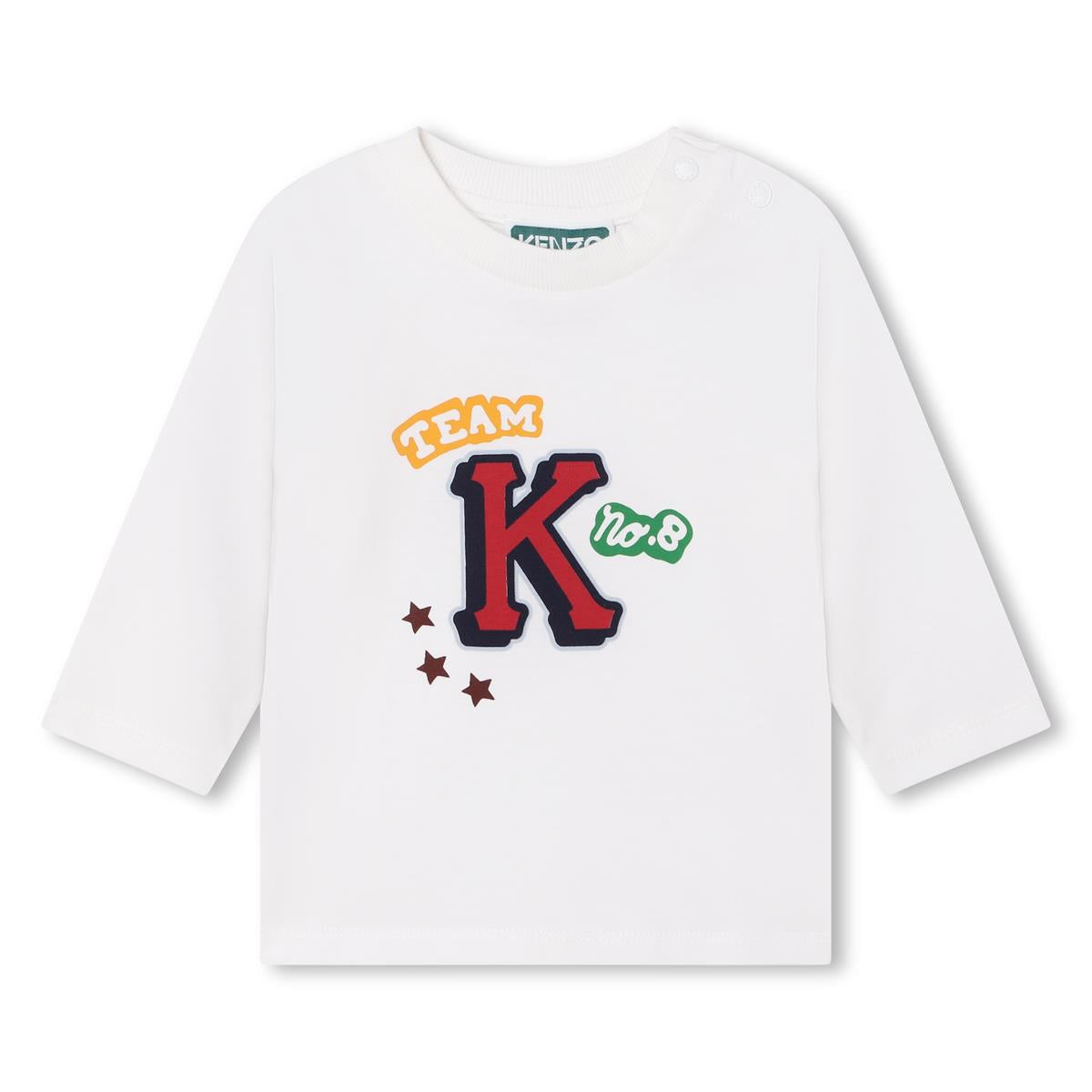 Baby Boys White Logo Cotton T-Shirt