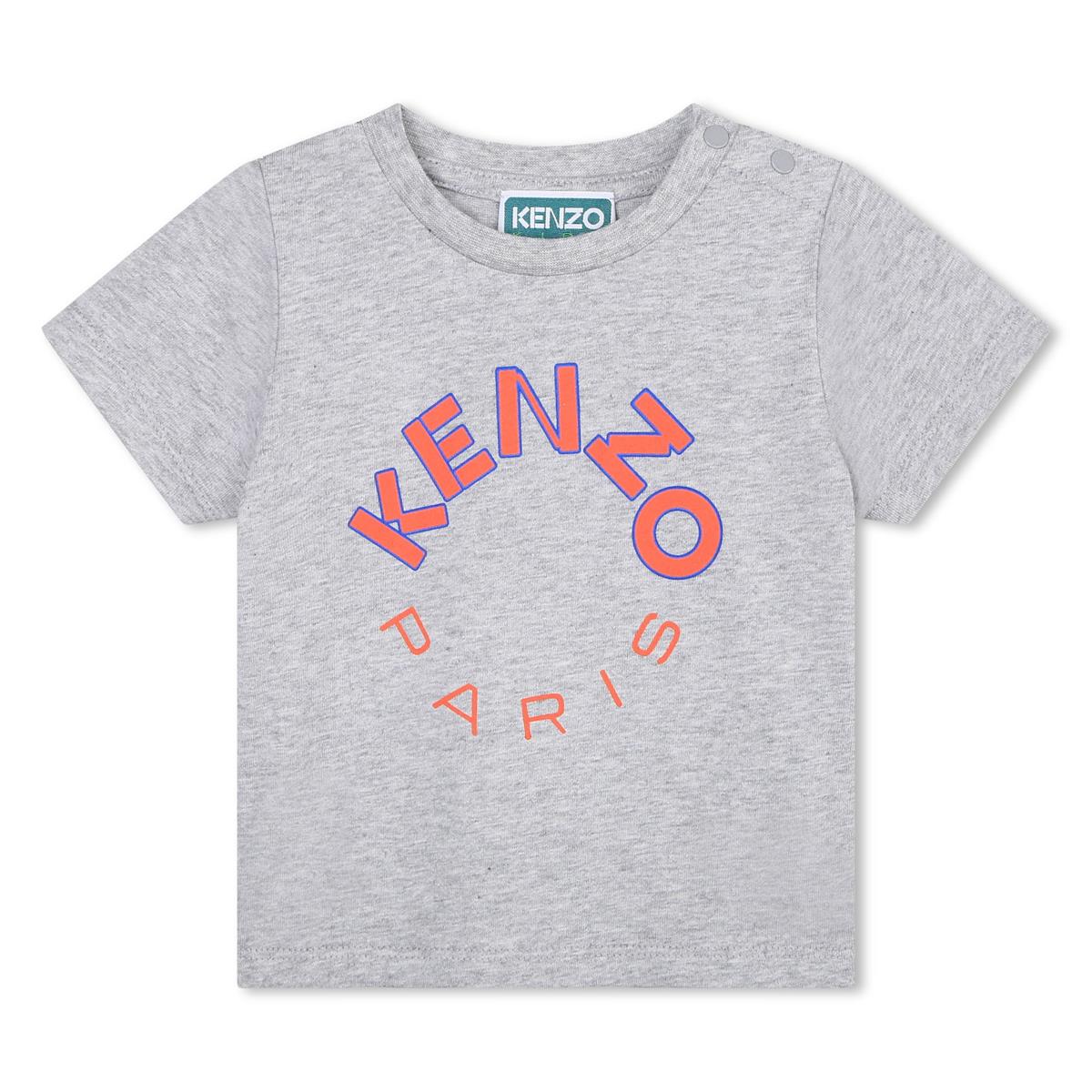 Baby Boys Grey Logo Cotton T-Shirt