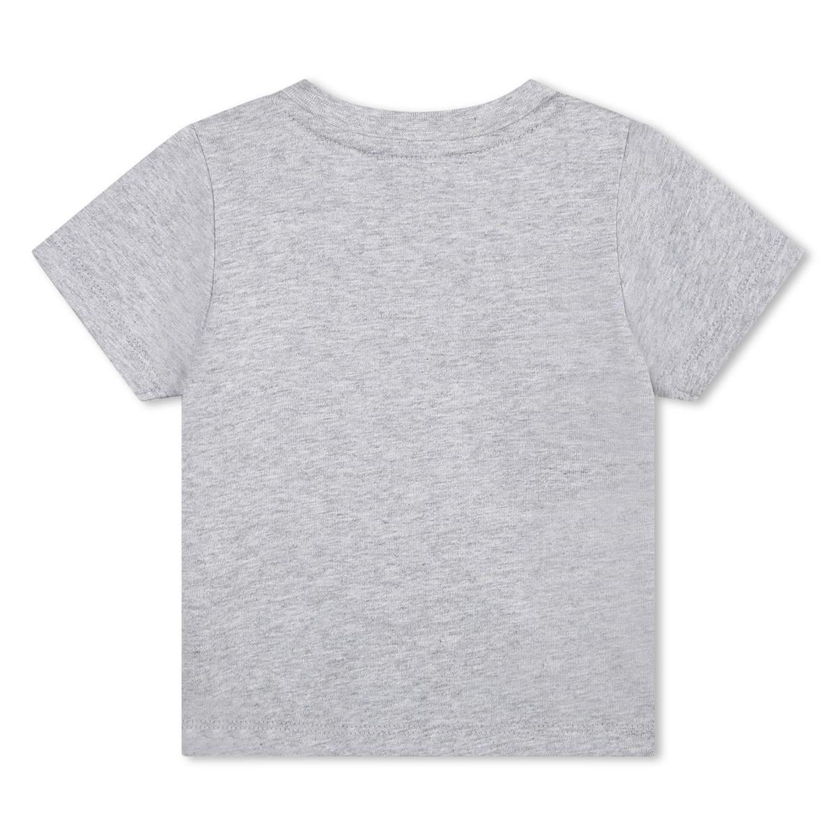 Baby Boys Grey Logo Cotton T-Shirt