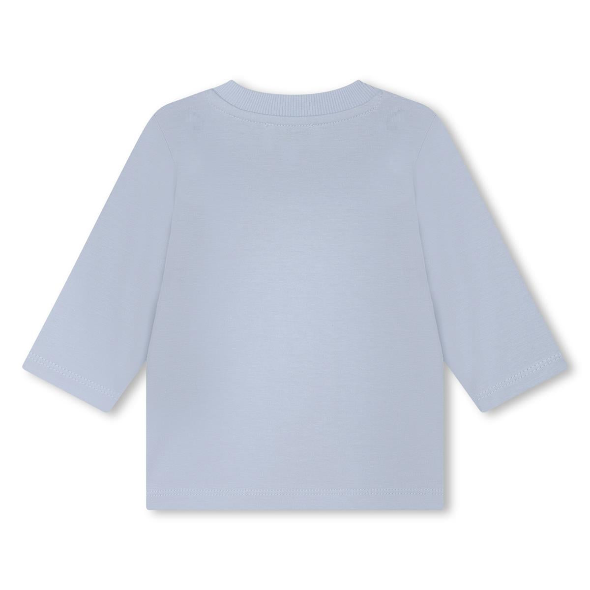 Baby Boys Light Blue Logo Cotton T-Shirt