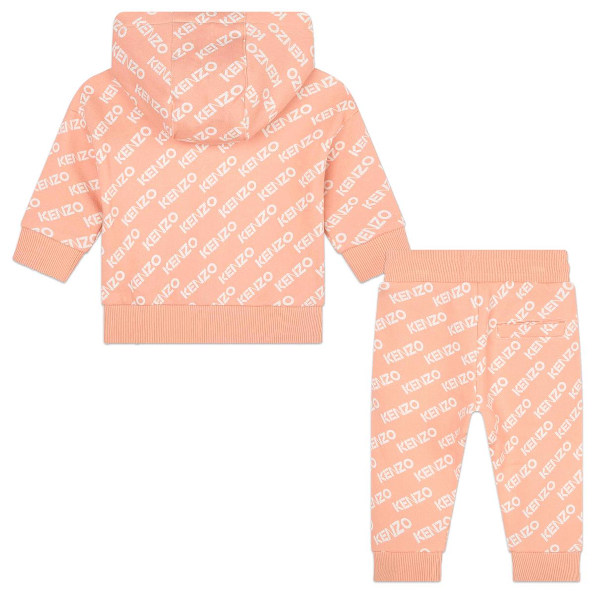 Baby Girls Pink Logo Cotton Set