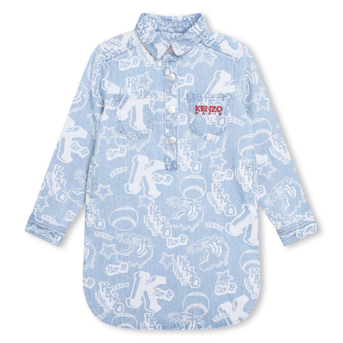 Girls Light Blue Denim Dress