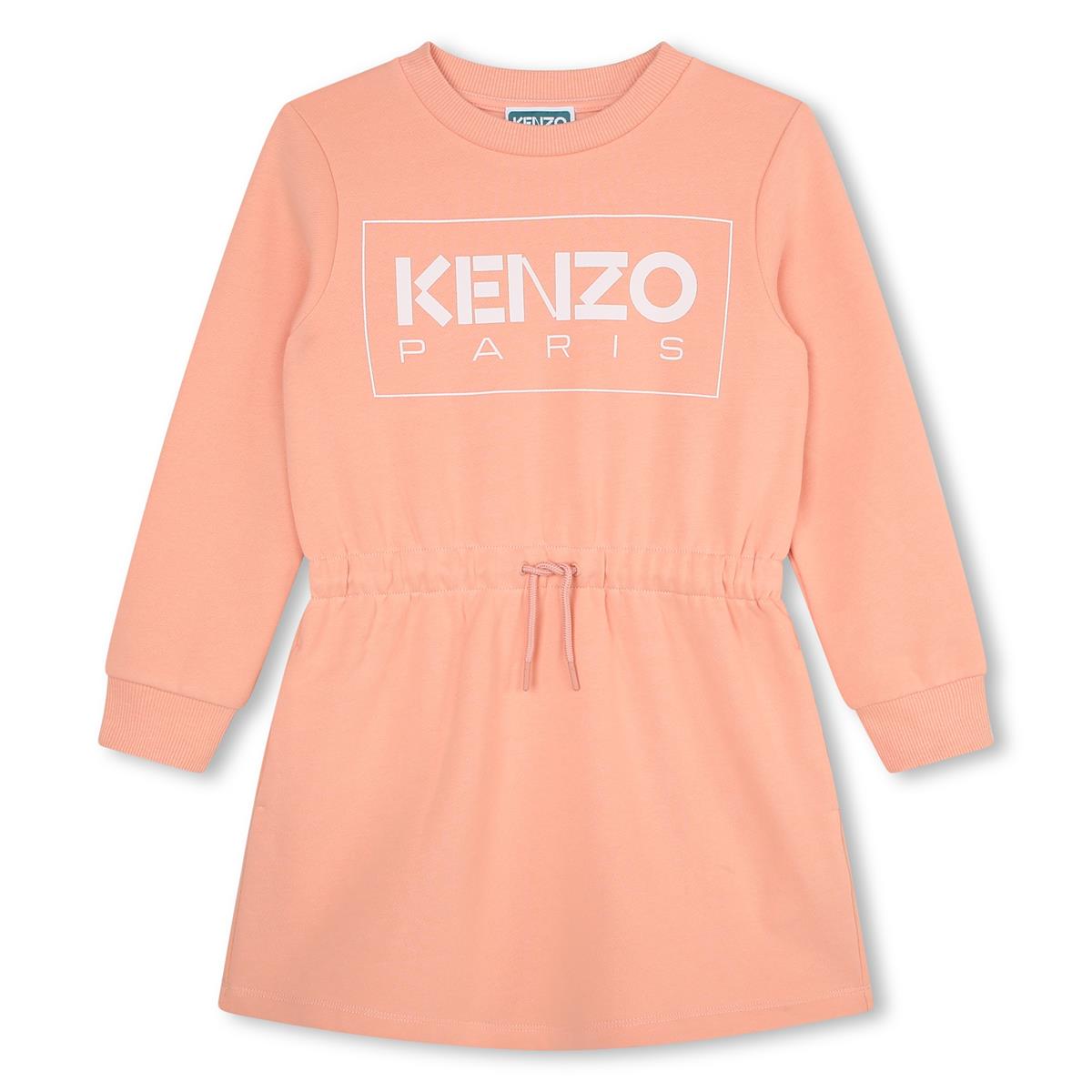 Girls Pink Logo Cotton Dress