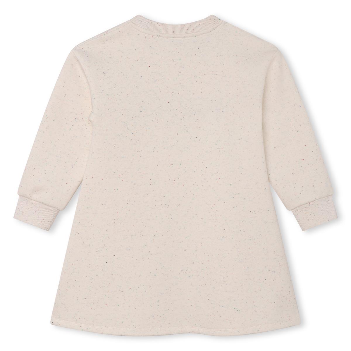 Girls Beige Logo Cotton Dress