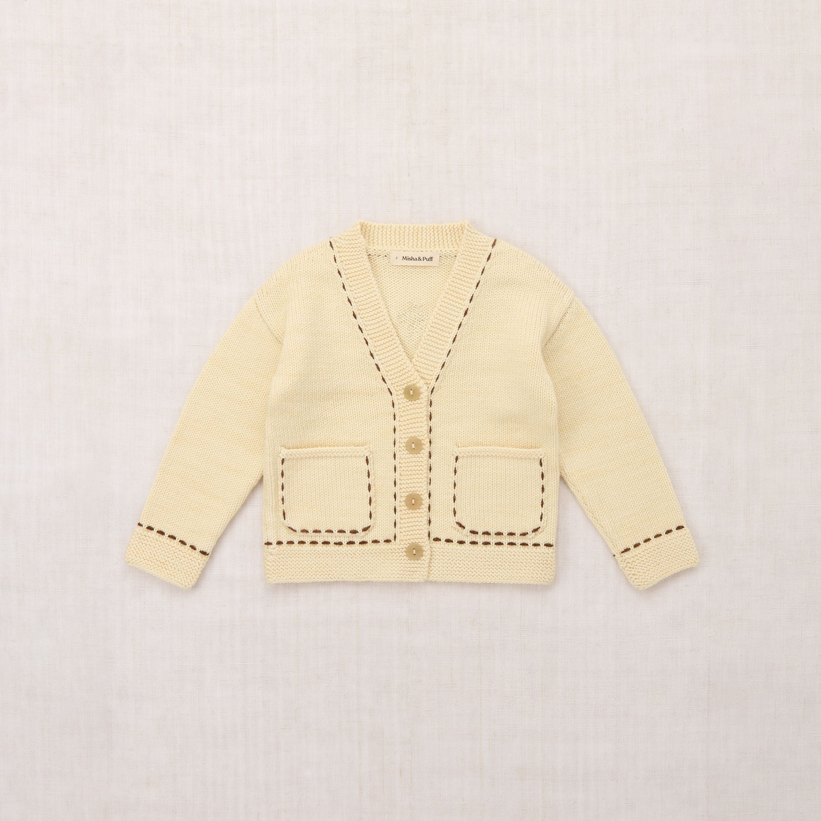 Boys & Girls White Wool Cardigan