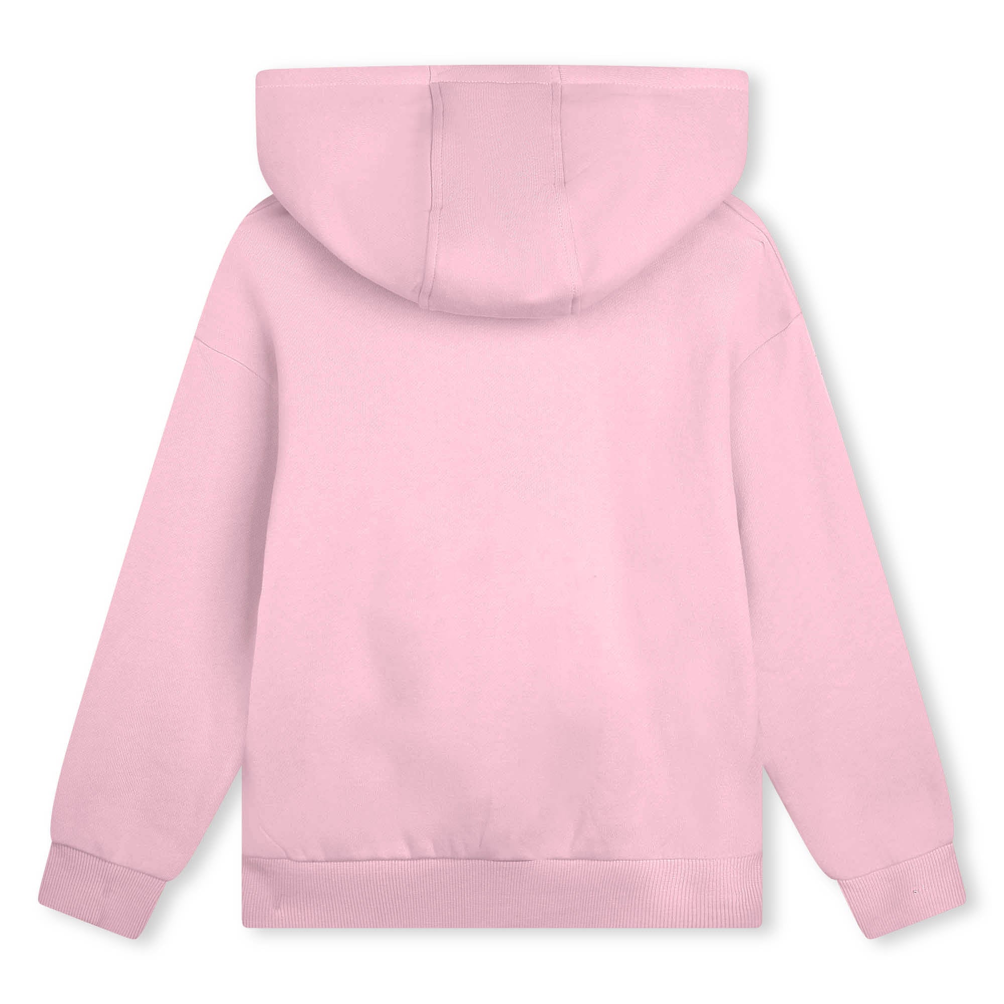 Girls Pink Printed Cotton Sweatshirt