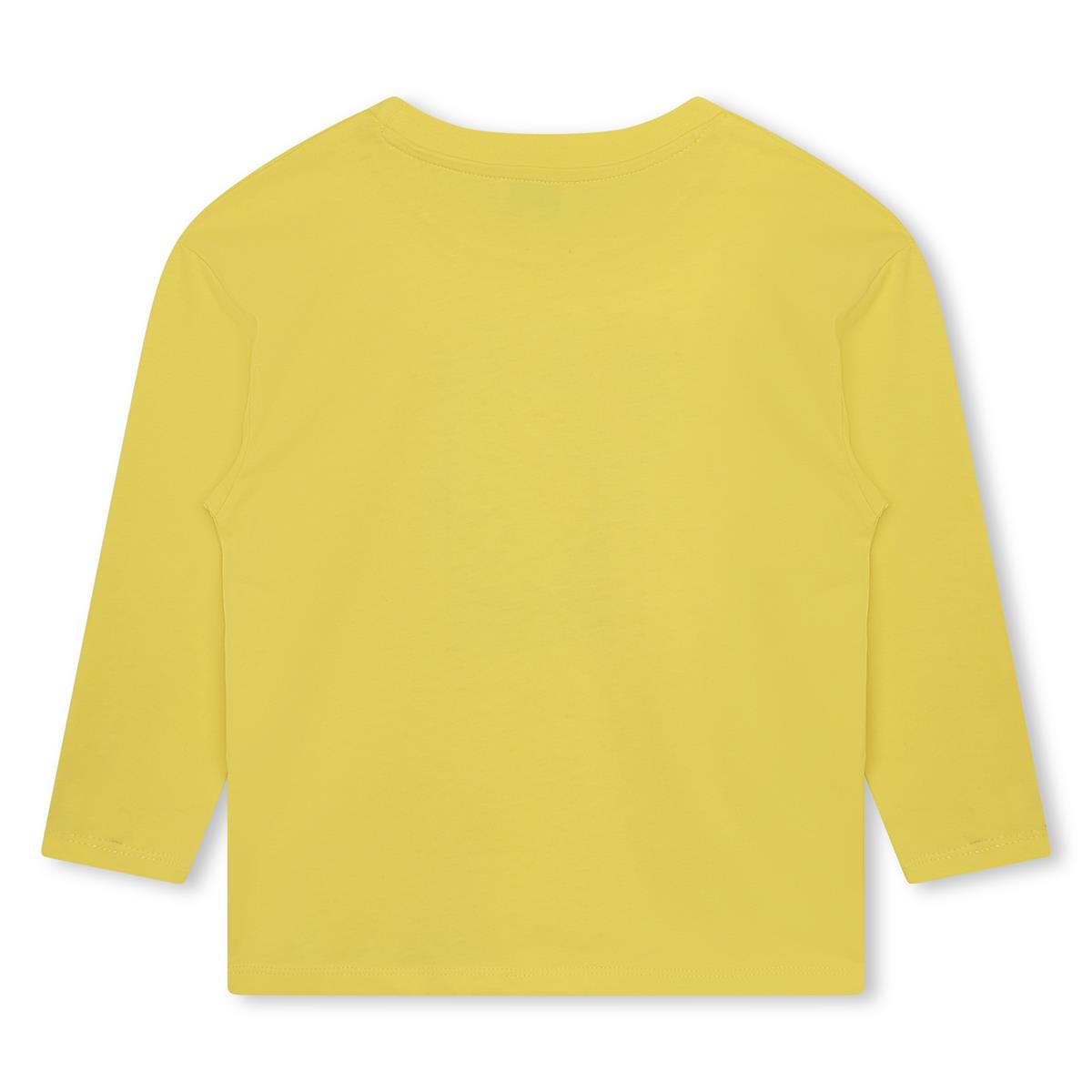 Girls Yellow Logo Cotton T-Shirt