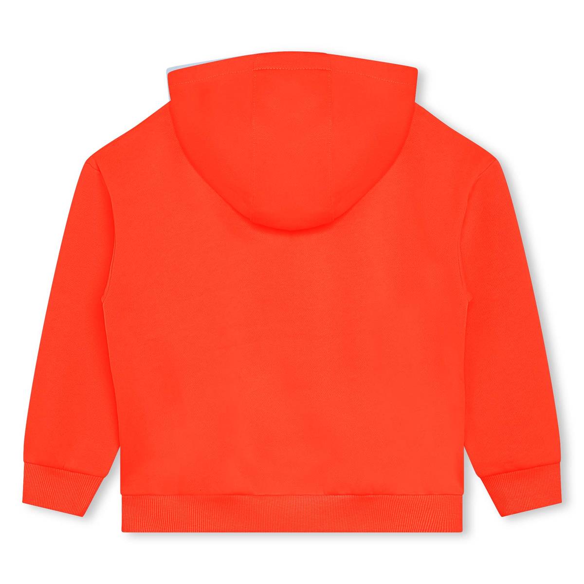 Boys Red Logo Hooded Cotton Sweatshirt