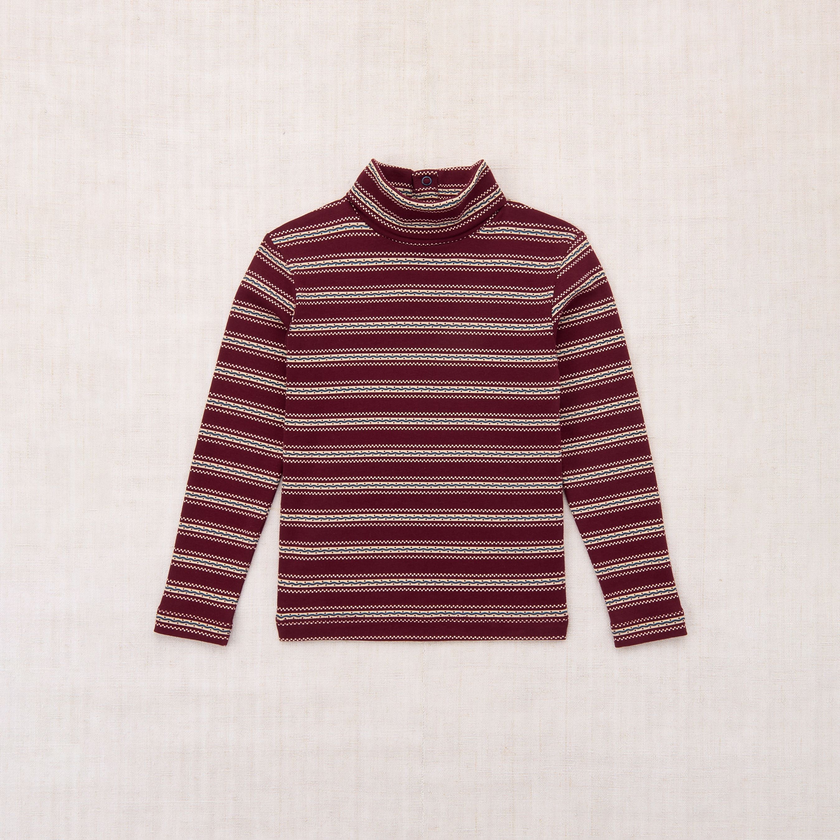 Boys & Girls Red Stripes Cotton Turtleneck