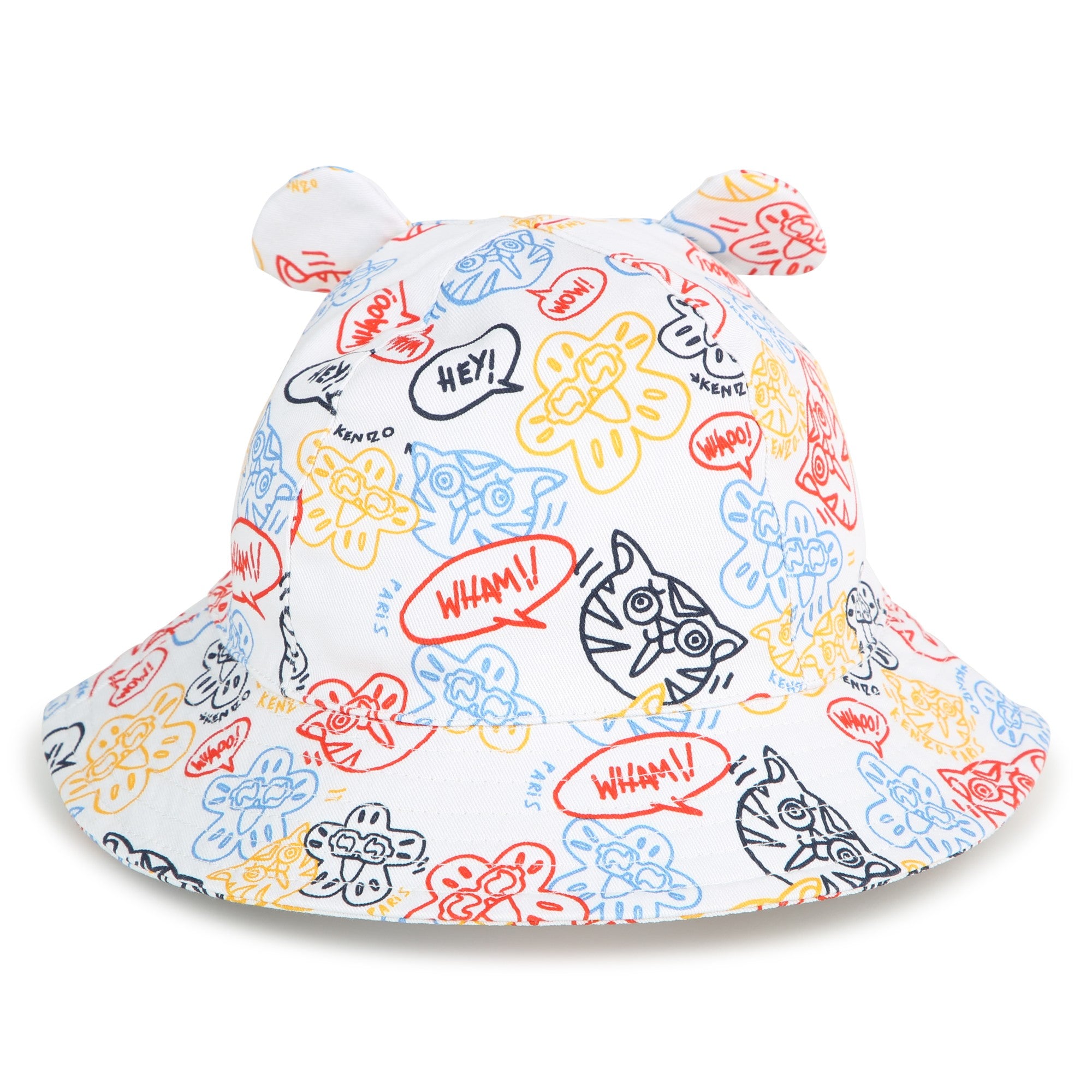 Baby Boys & Girls White Cotton Bucket Hat