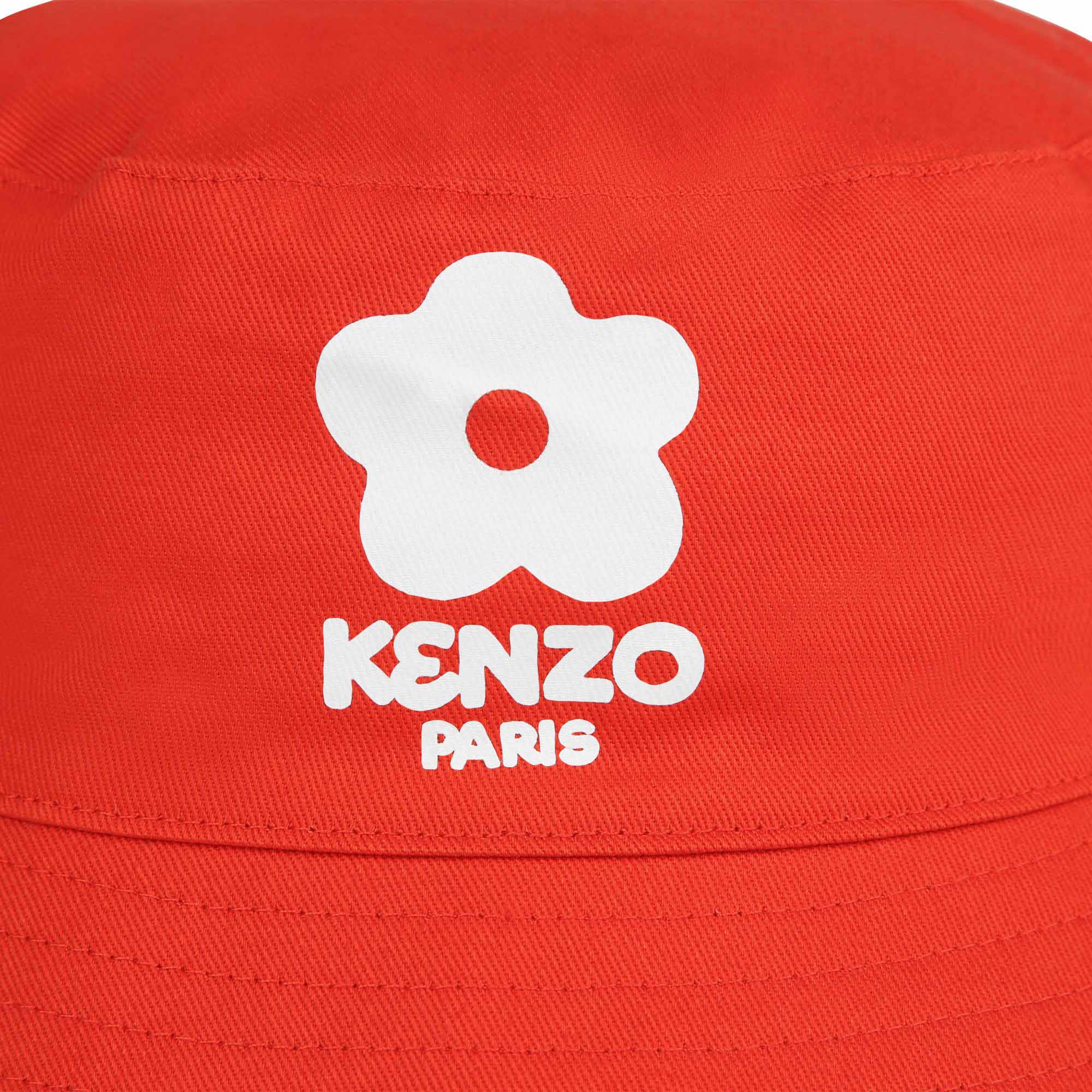 Boys & Girls Red Cotton Bucket Hat