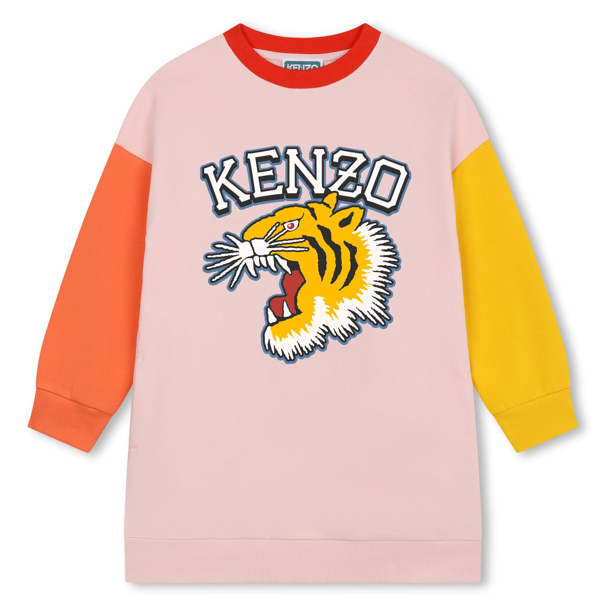 Girls Pink Tiger Cotton Dress