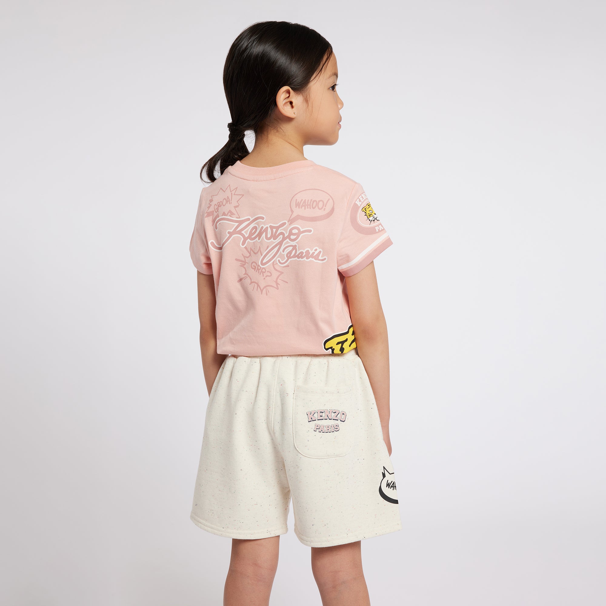 Girls Ivory Cotton Shorts