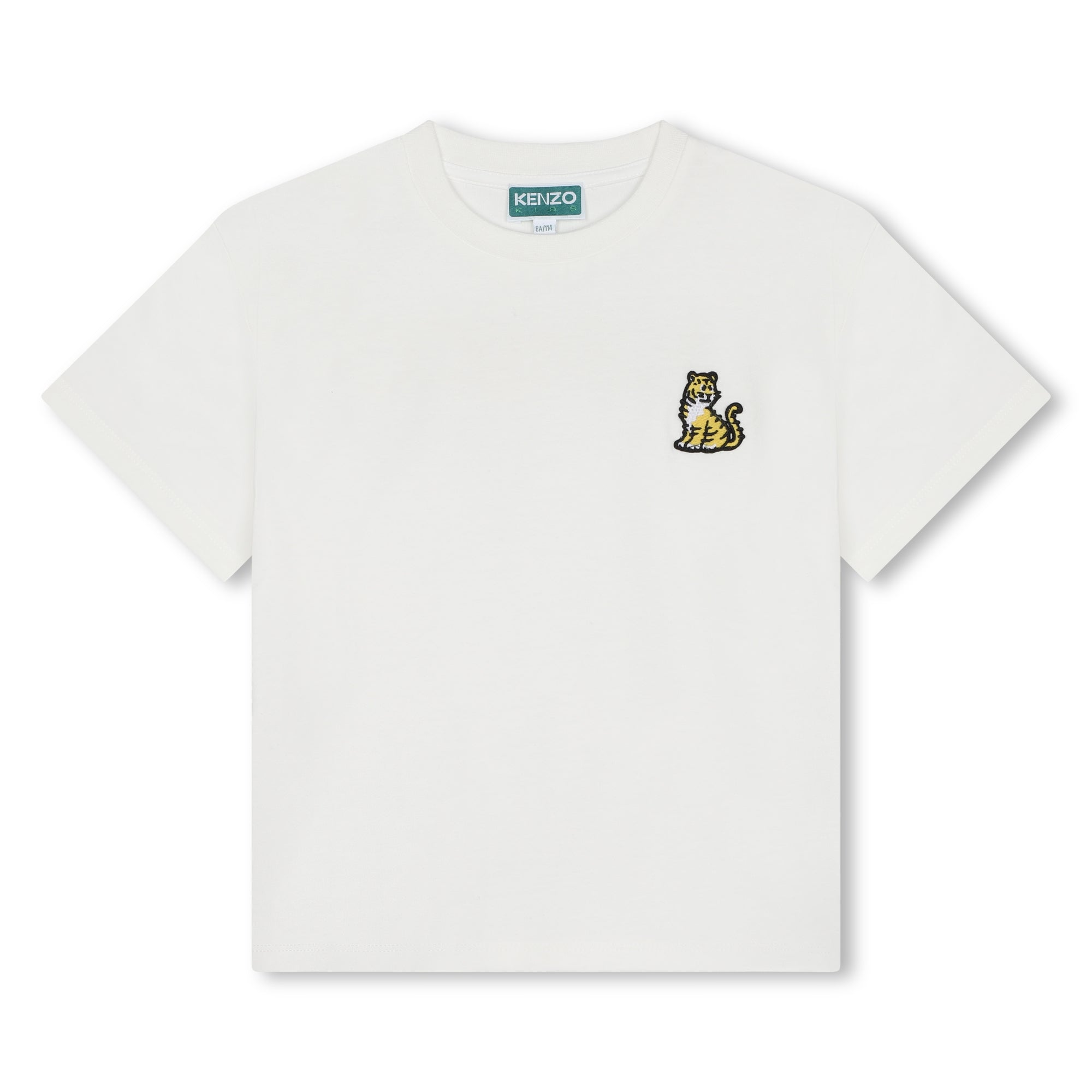 Boys & Girls White Logo Cotton T-Shirt