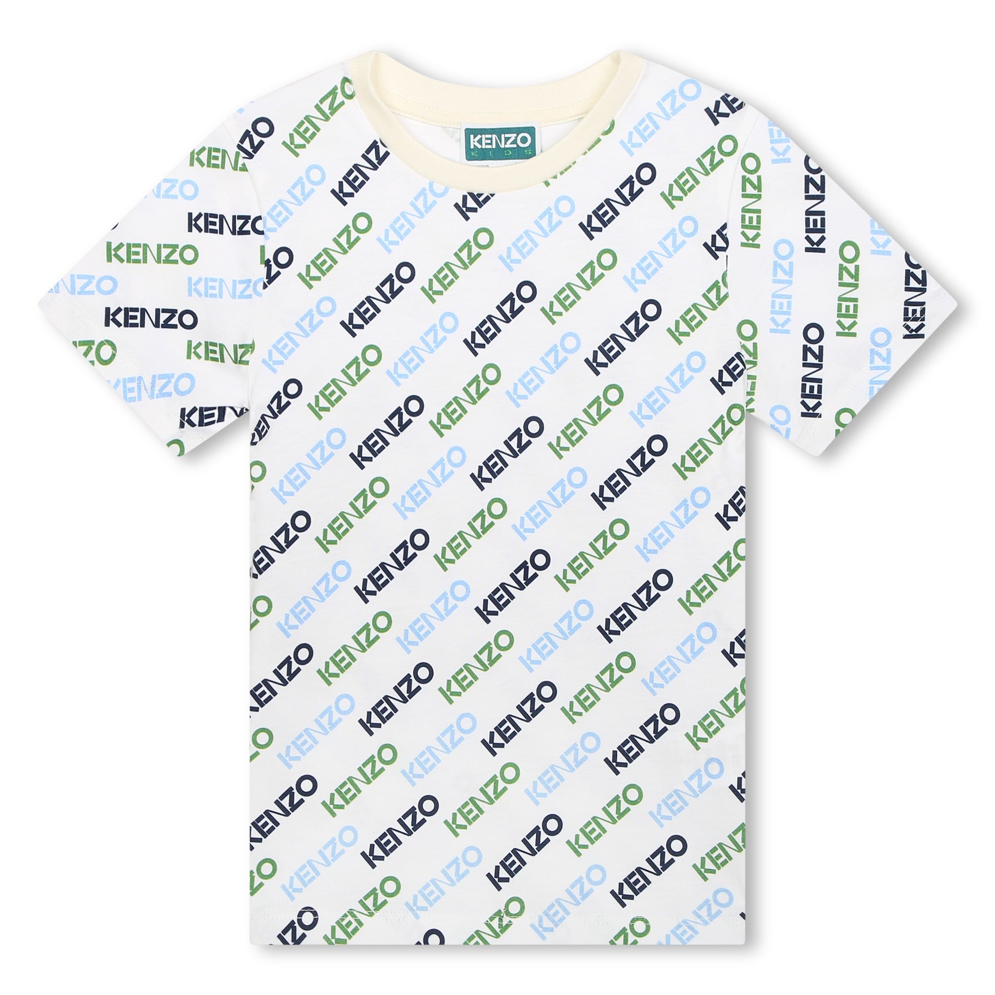 Boys Ivory Logo Cotton T-Shirt