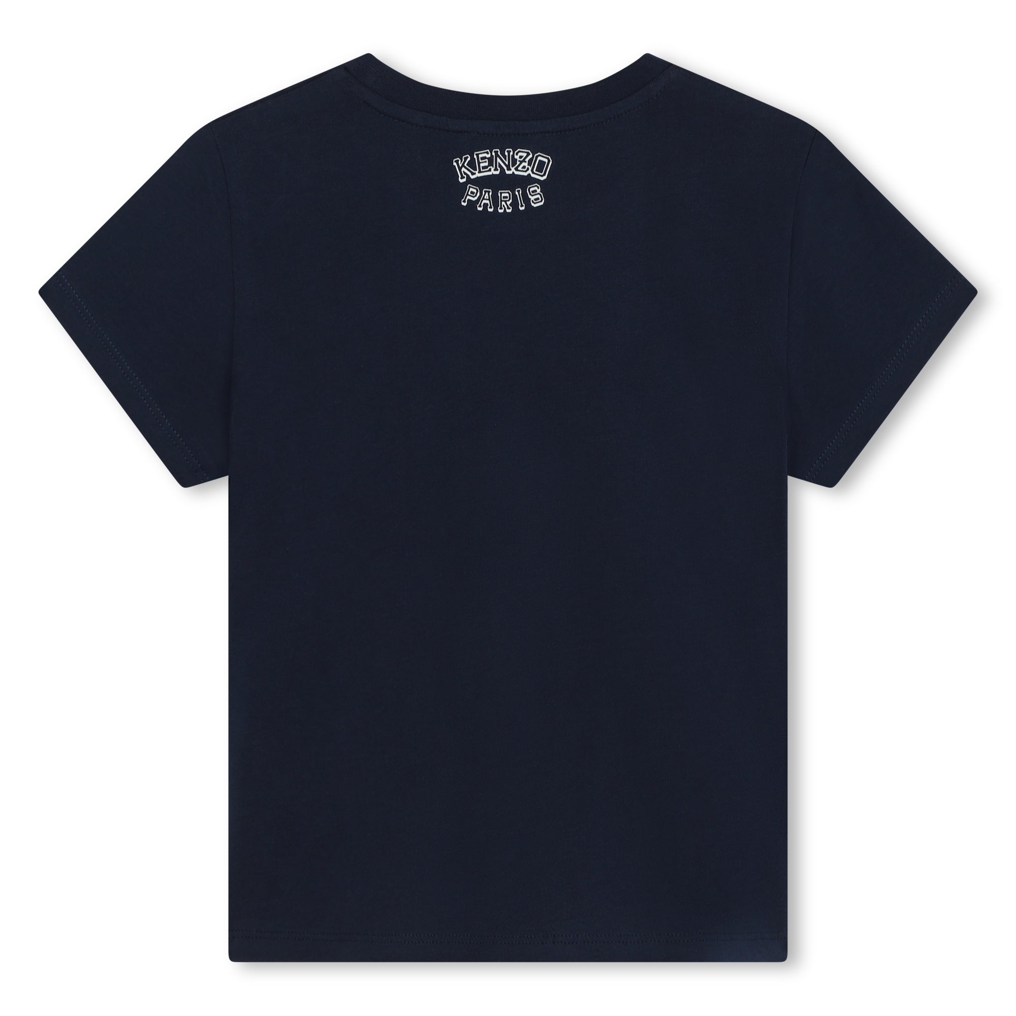 Girls Navy Tiger Cotton T-Shirt