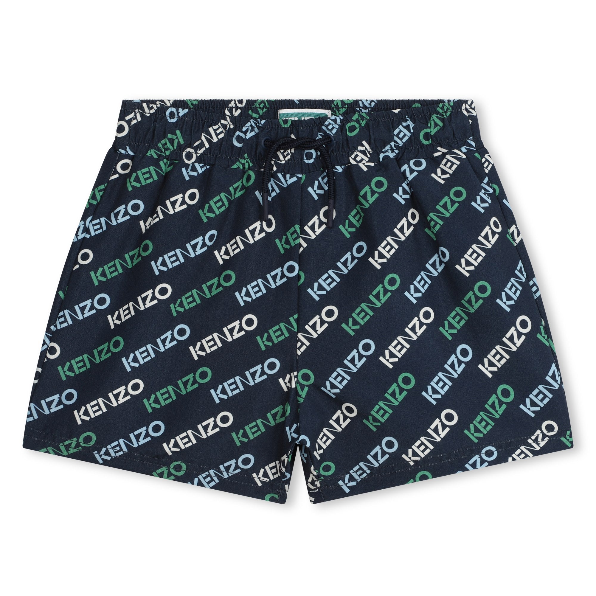 Boys Navy Logo Swim Shorts