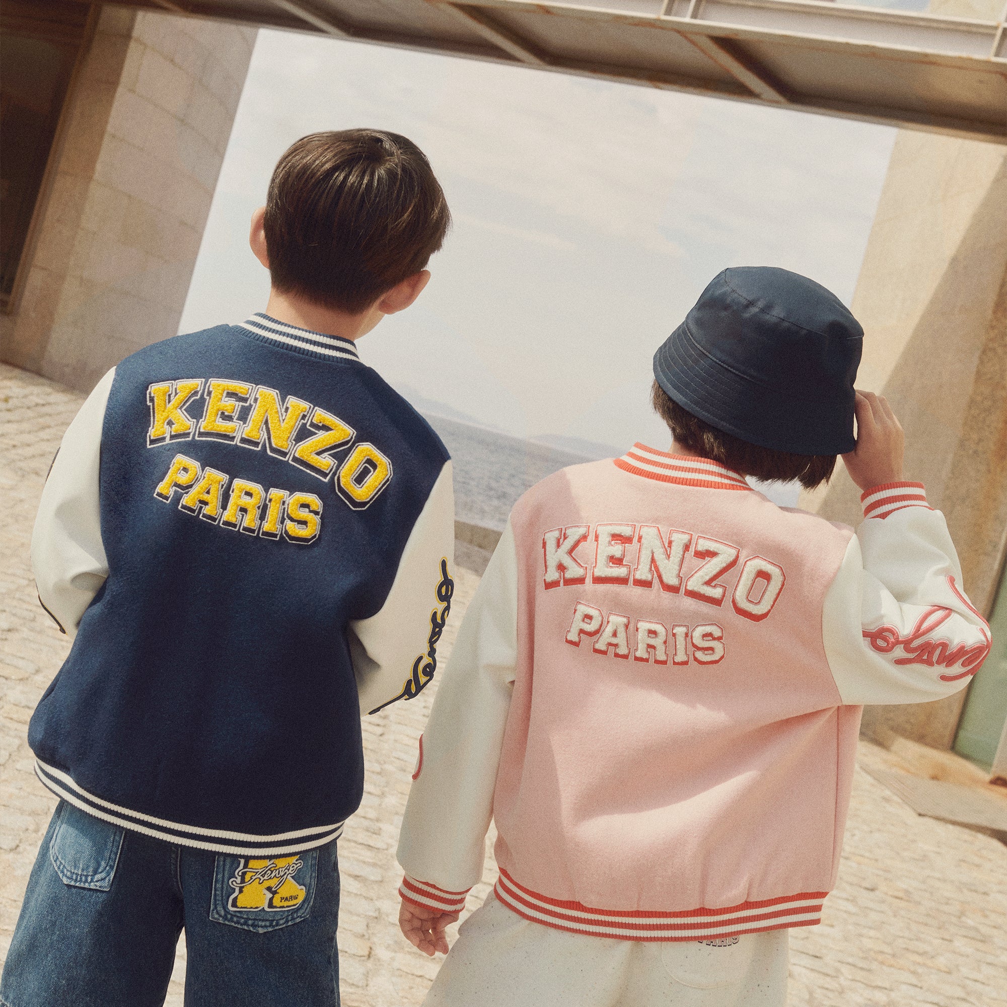Boys Navy Wool Baseball Jacket