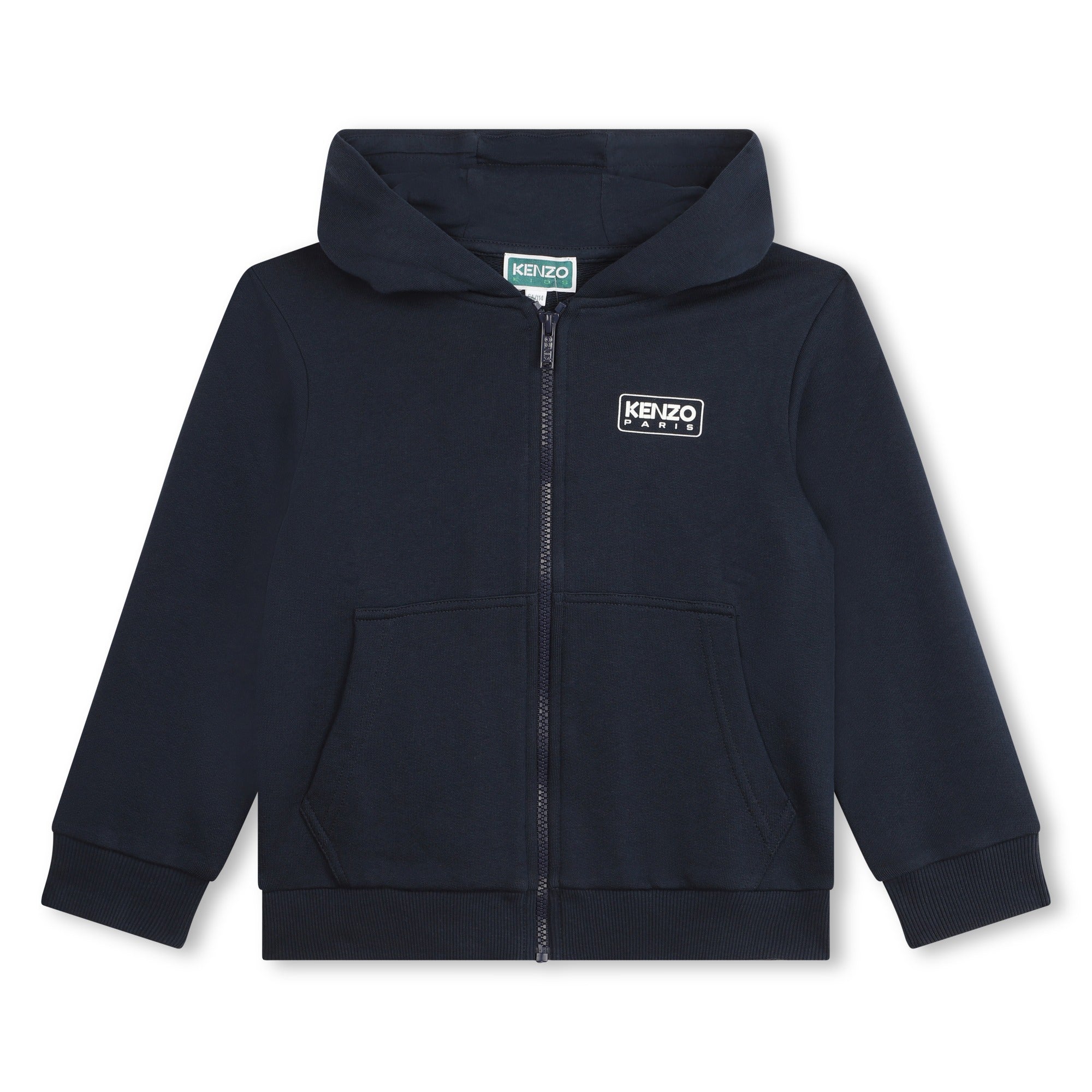 Boys & Girls Navy Cotton Zip-Up Top