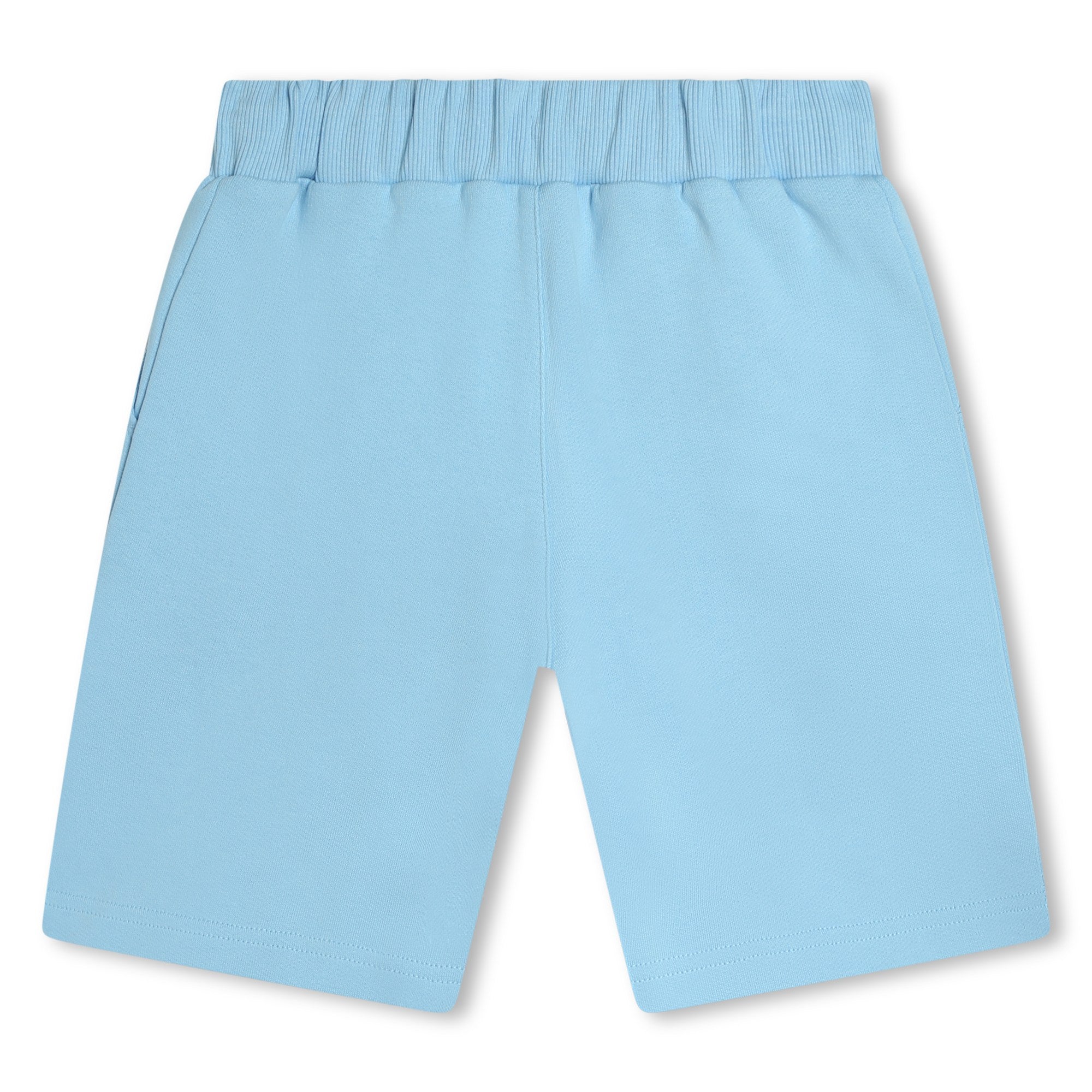 Boys Light Blue Logo Cotton Shorts