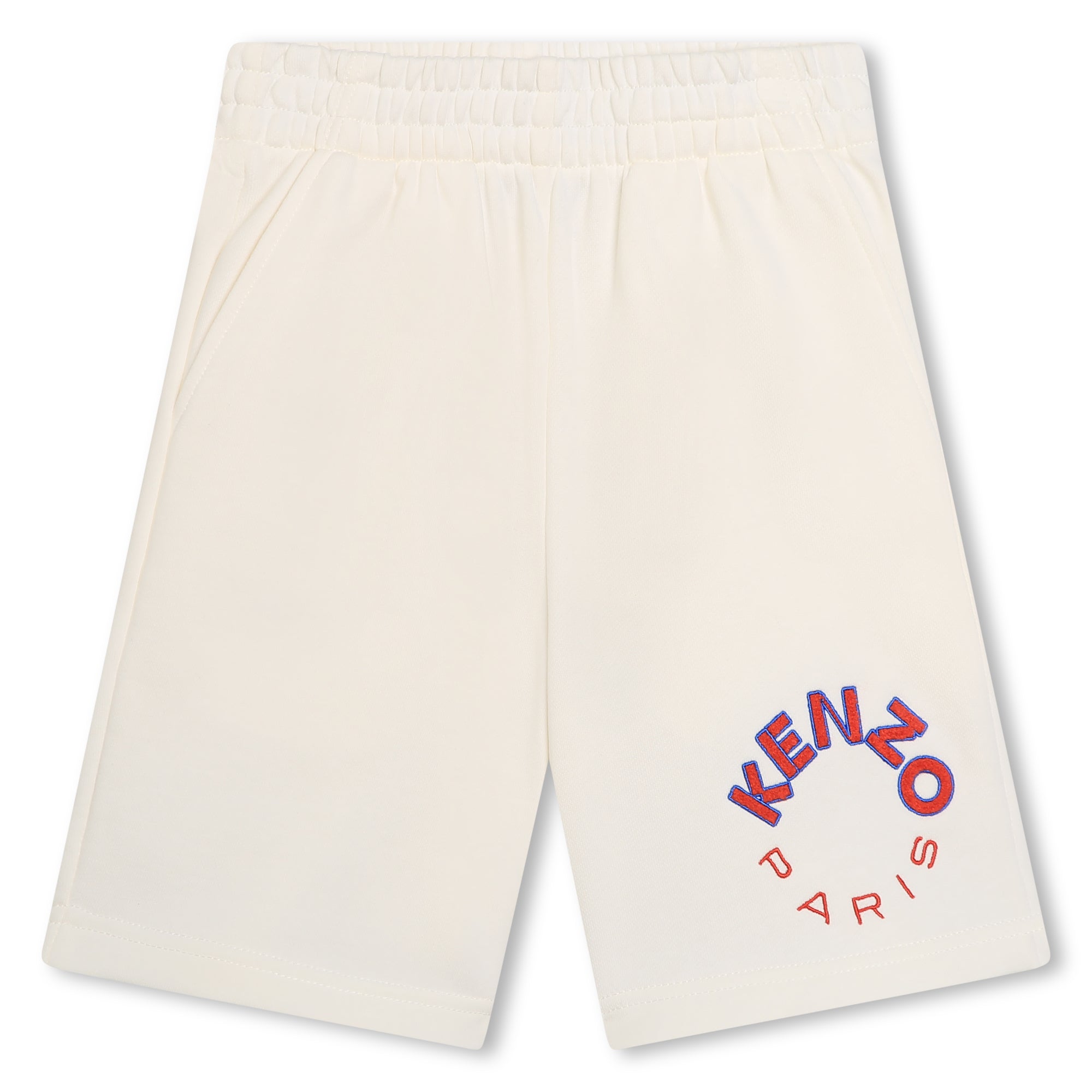 Boys White Logo Cotton Shorts