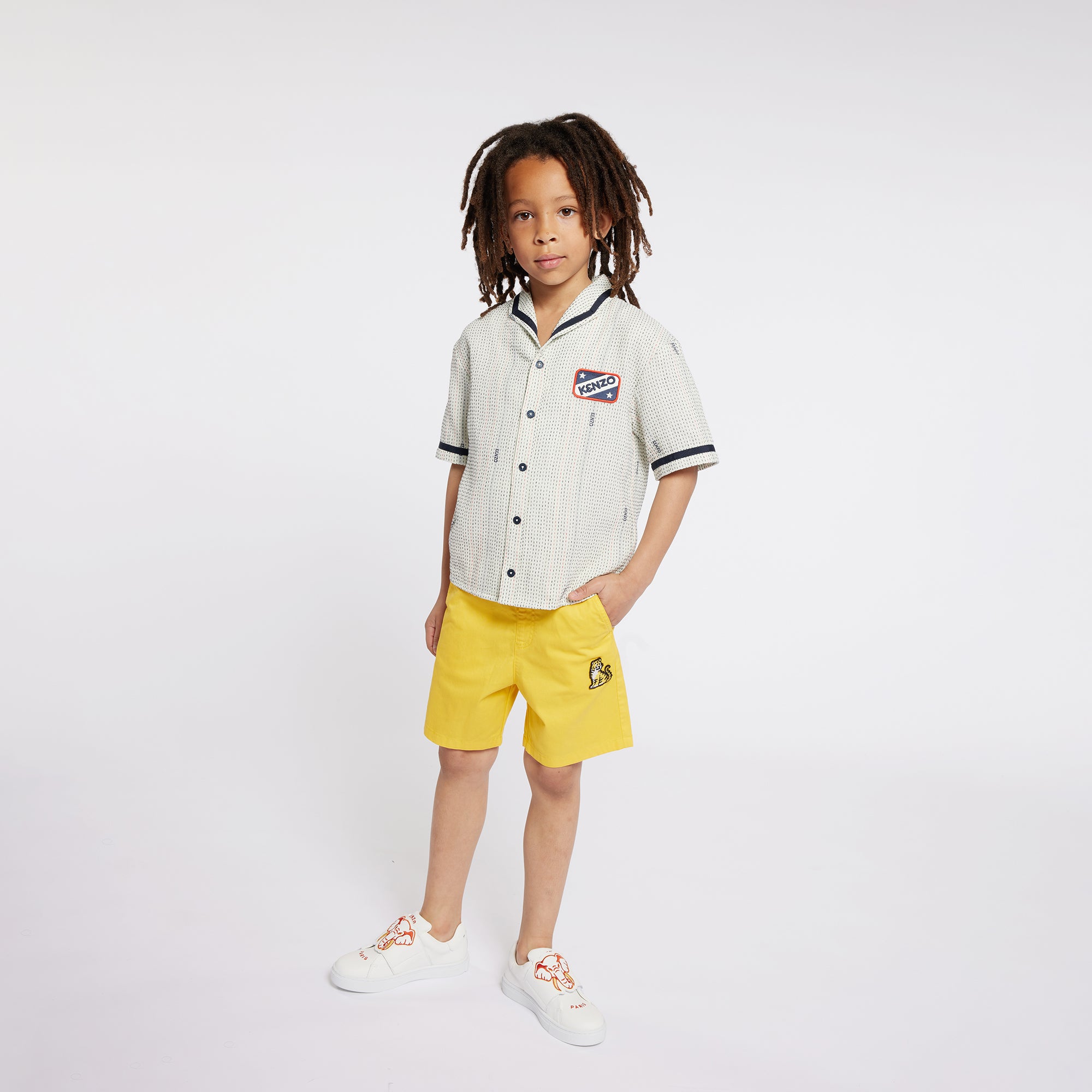 Boys Yellow Cotton Shorts