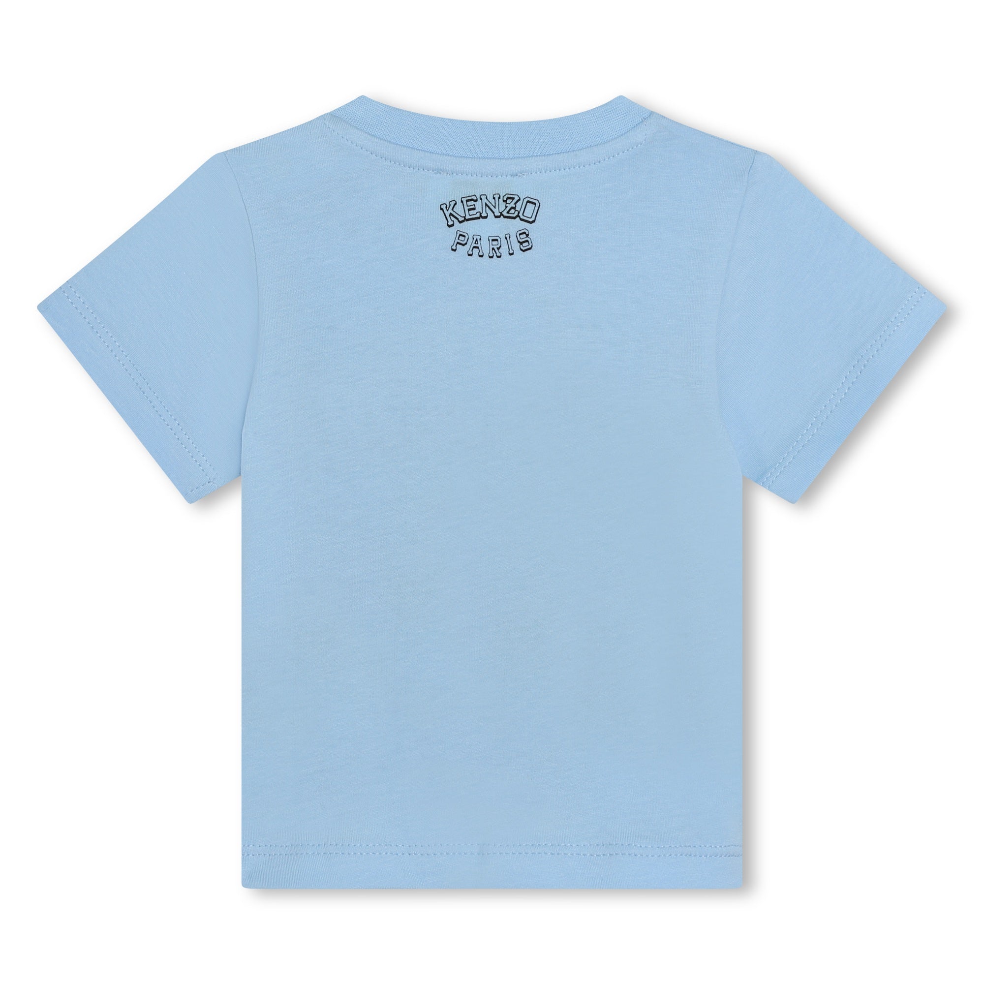 Baby Boys & Girls Blue Tiger Cotton T-Shirt