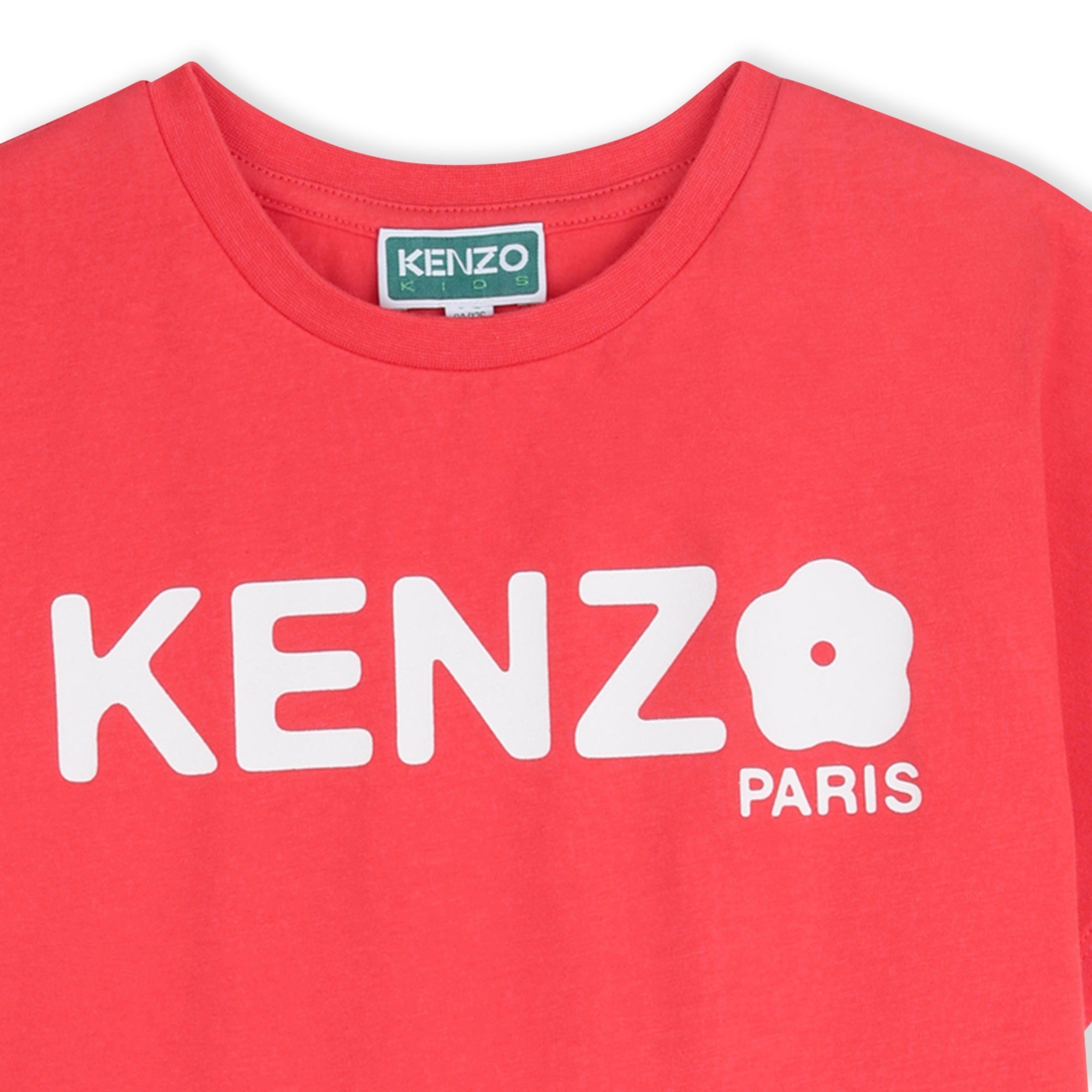 Girls Red Logo Cotton Dress
