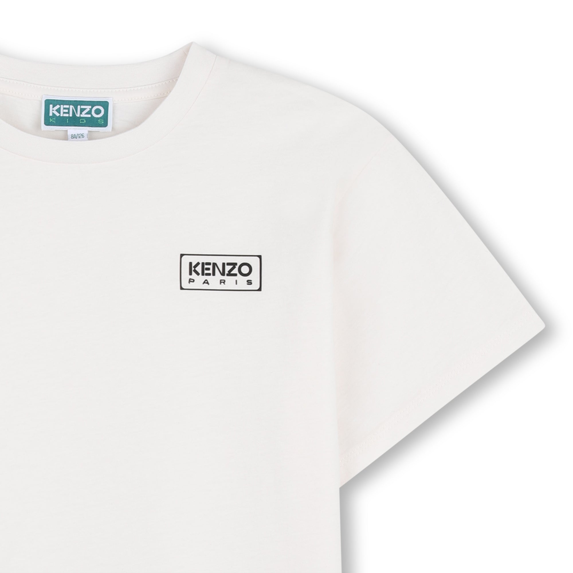 Boys & Girls White Logo Cotton T-Shirt