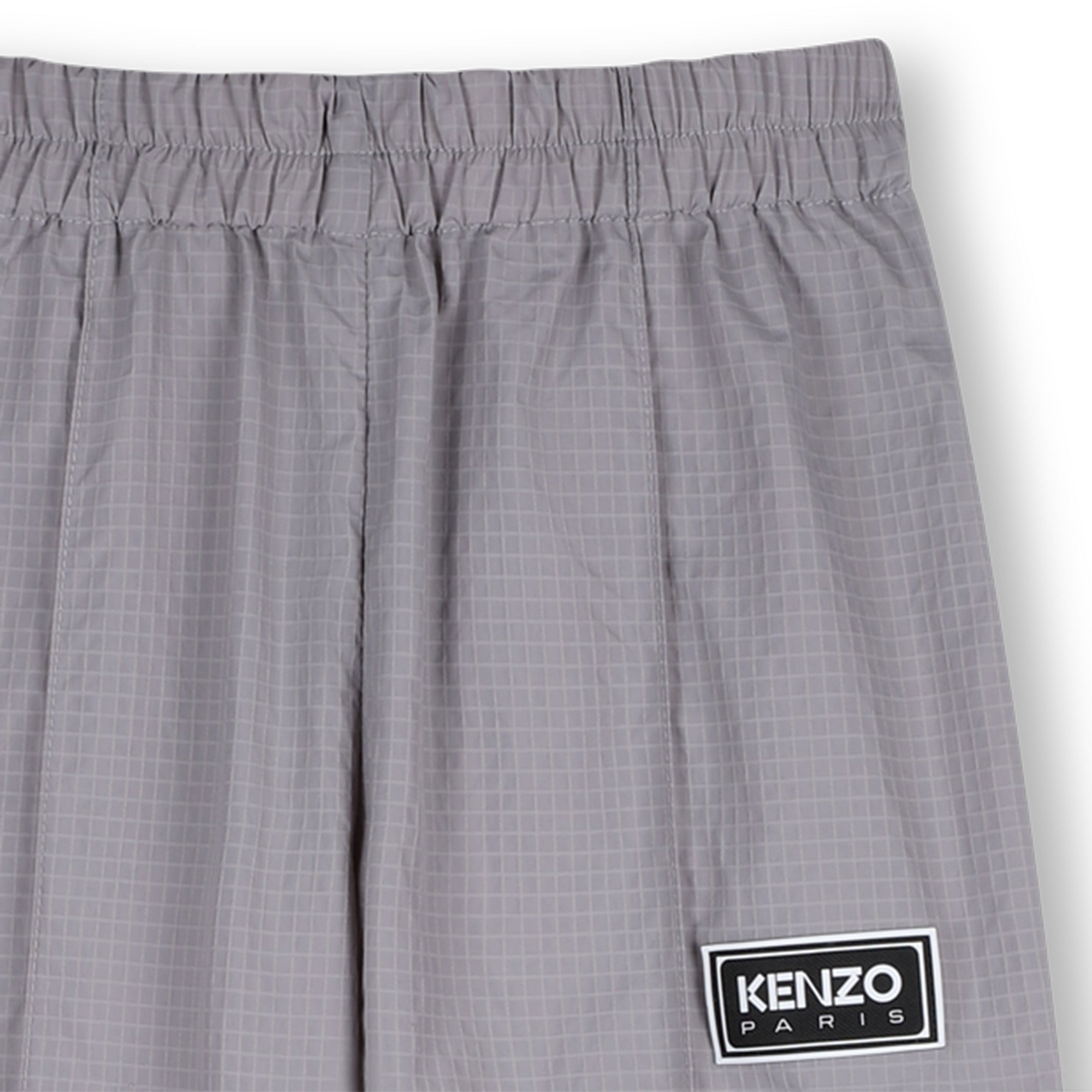 Boys Grey Check Trousers