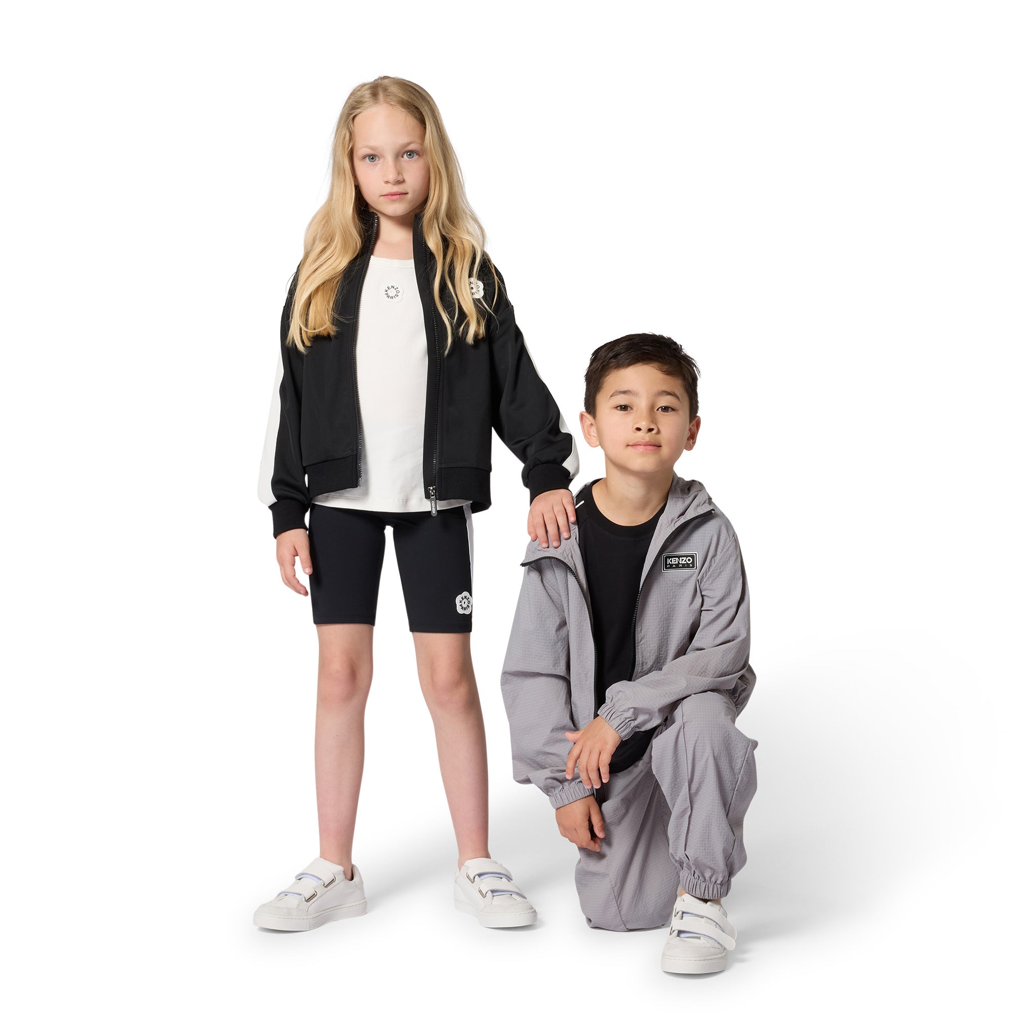 Boys Grey Check Trousers