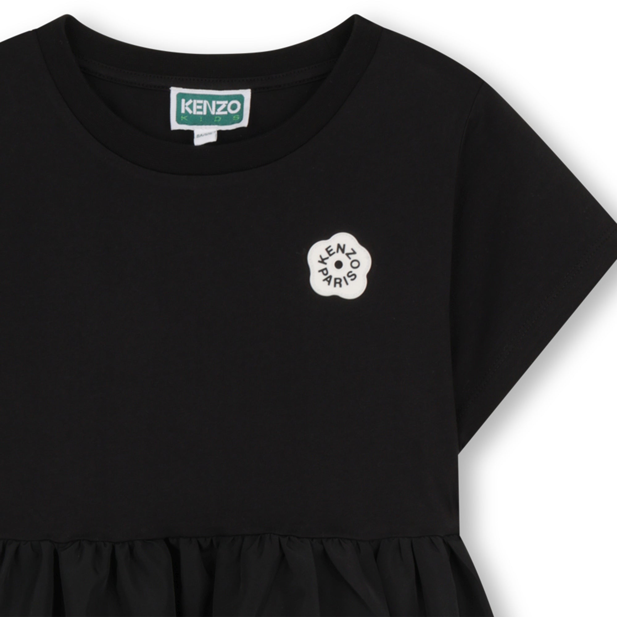Girls Black Cotton Dress