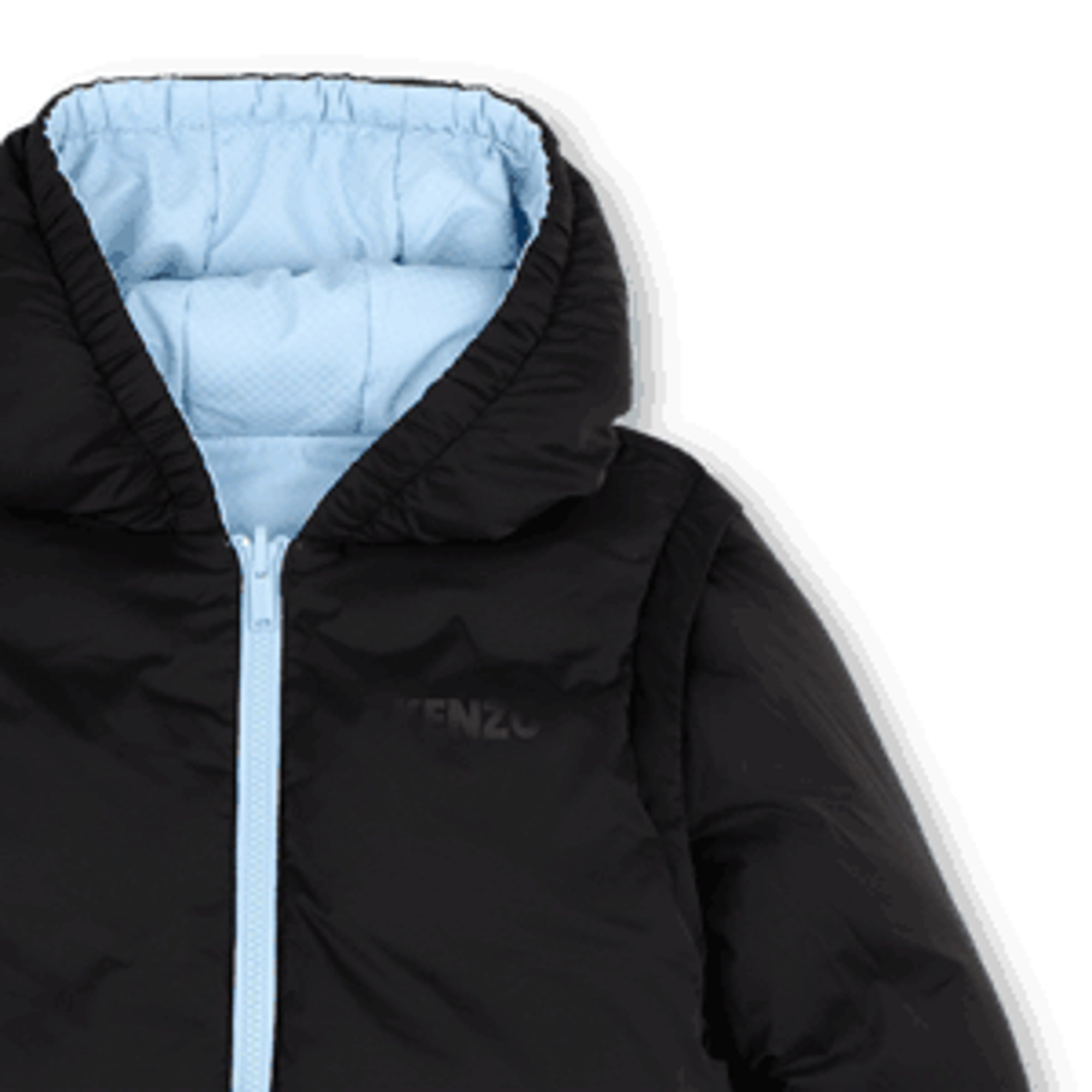 Boys Light Blue Reversible 2-in-1 Padded Jacket