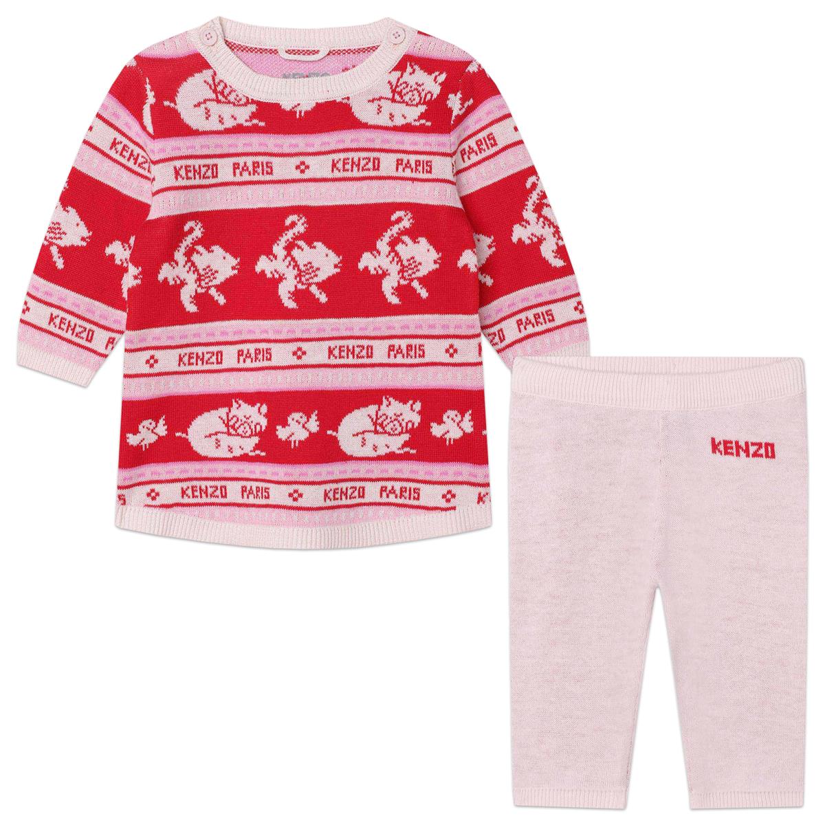 Baby Girls Red Dress Set
