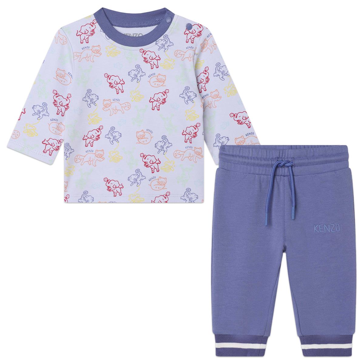 Baby Boys Light Blue Printed Set