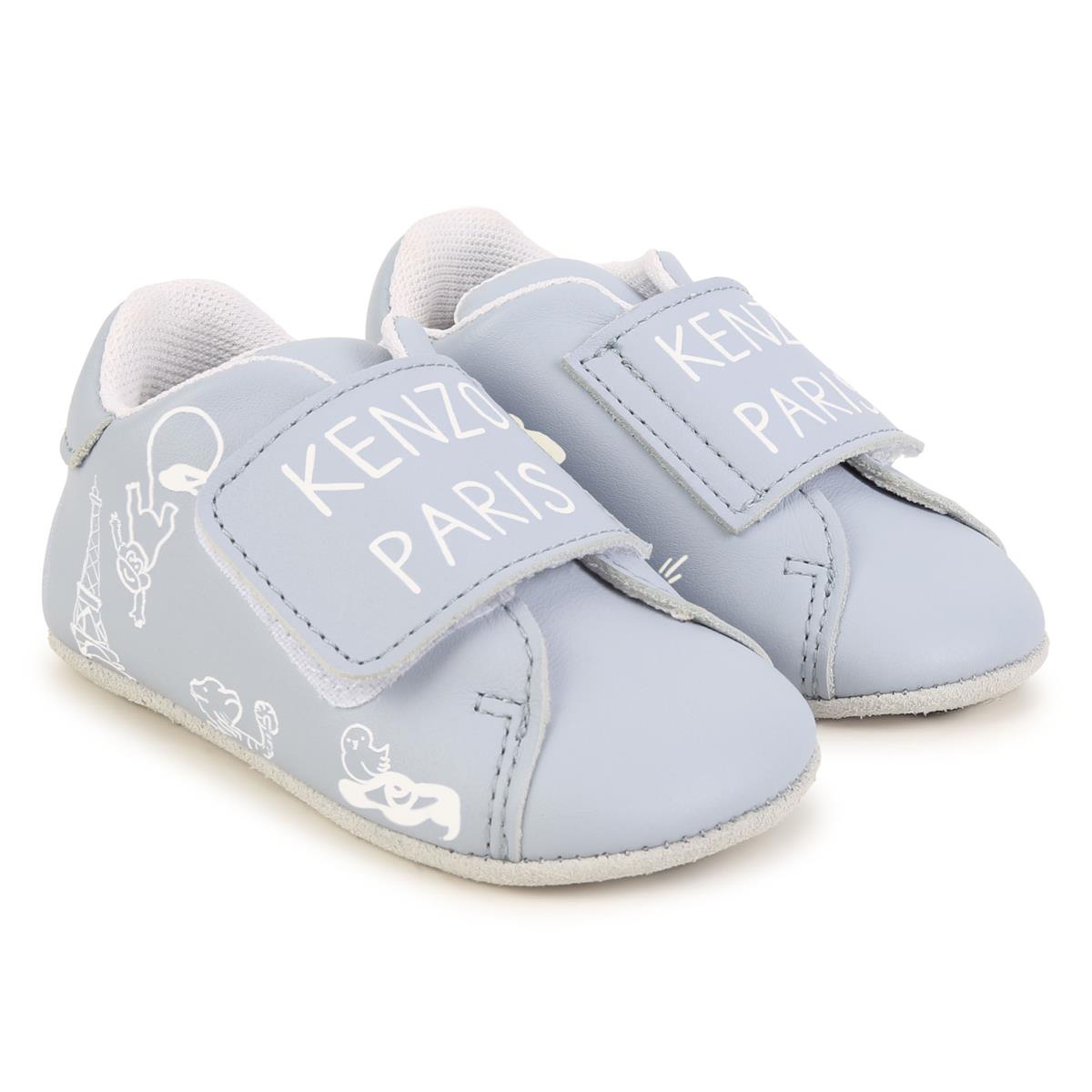 Baby Boys Light Blue Logo Shoes