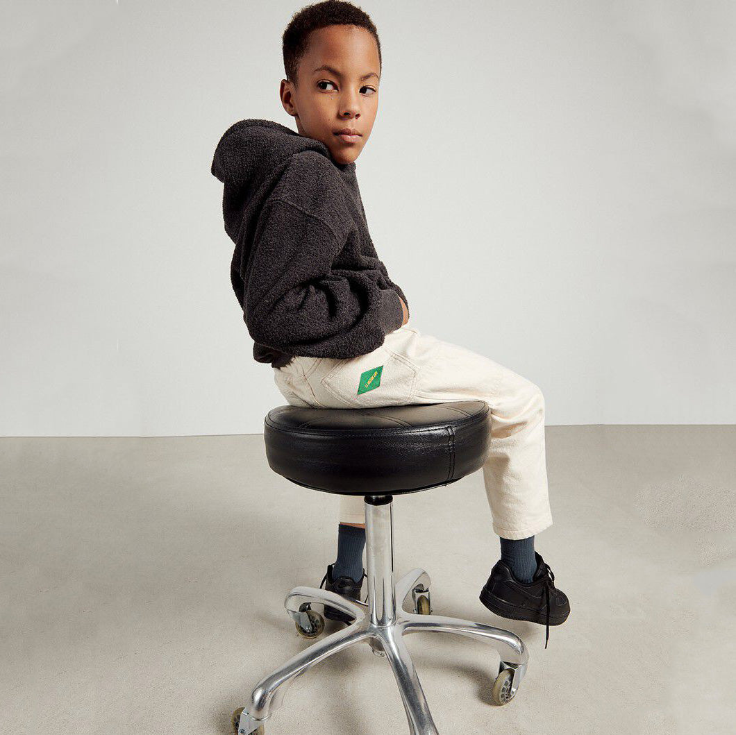 Boys & Girls Dark Grey Cotton Sweatshirt