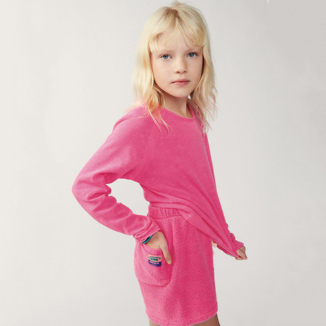 Boys & Girls Pink Cotton Shorts