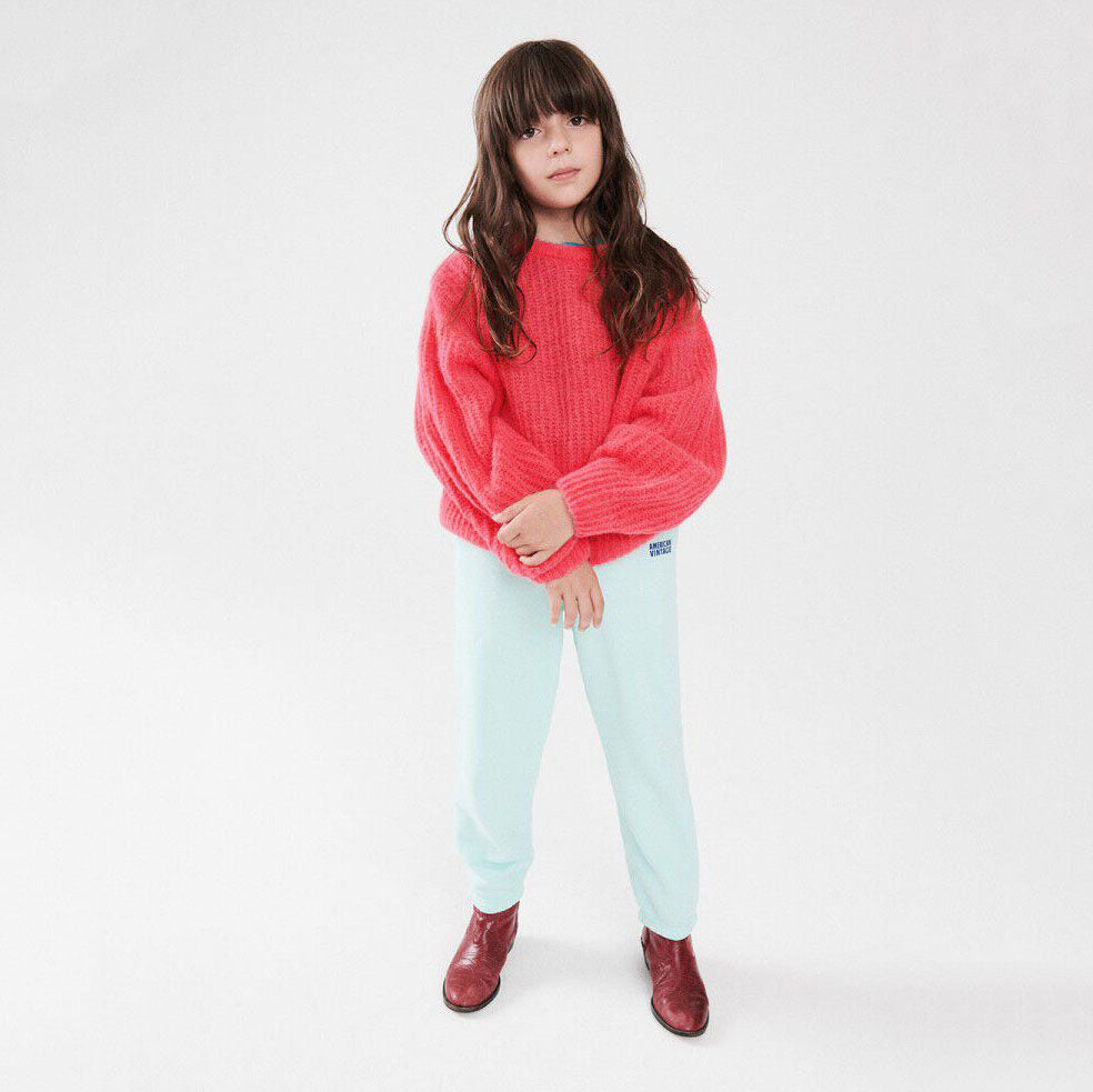 Girls Bright Pink Knit Sweater