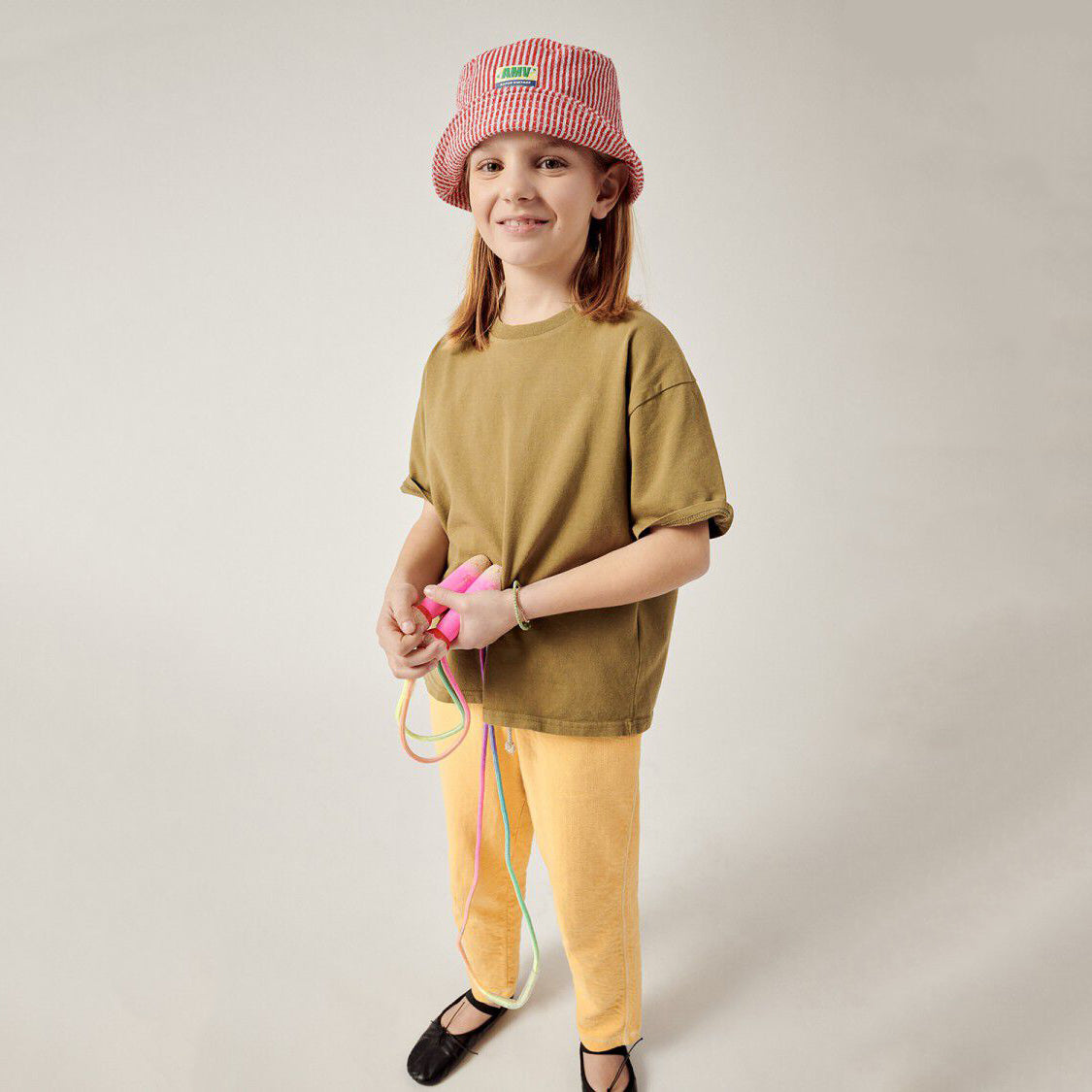 Boys & Girls Olive Cotton T-Shirt