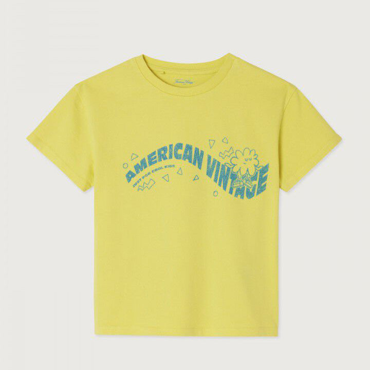 Boys & Girls Yellow Logo Cotton T-Shirt