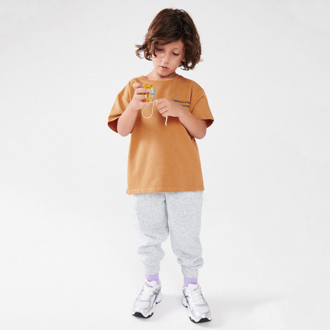 Boys & Girls Orange Cotton T-Shirt