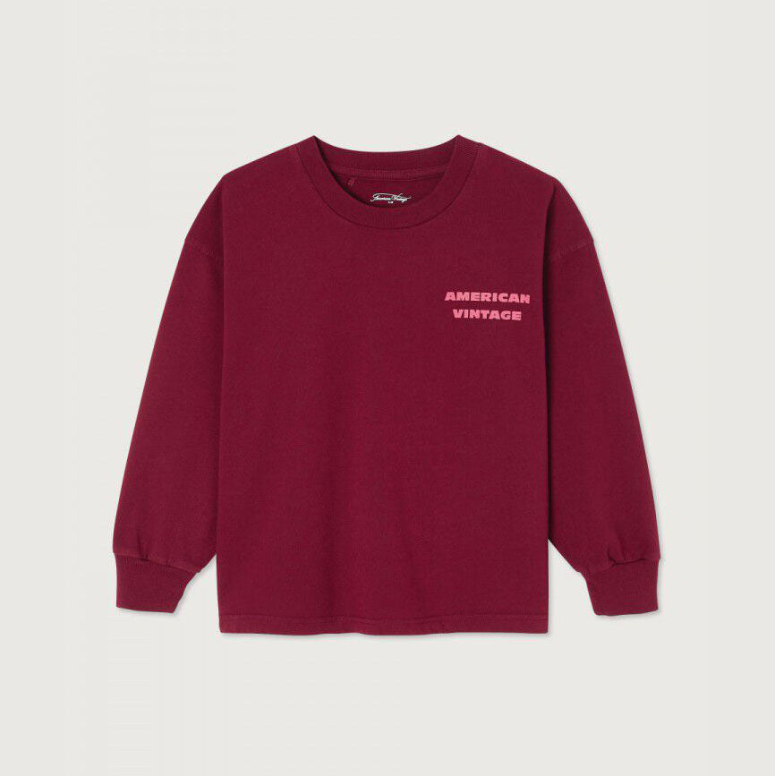 Boys & Girls Wine Red Cotton T-Shirt