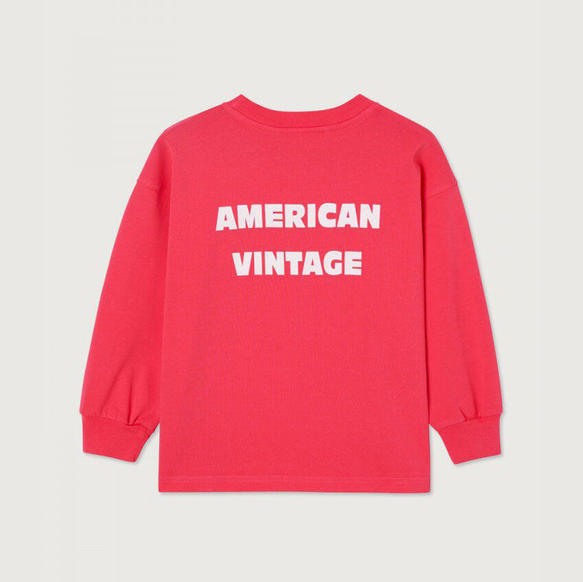 Boys & Girls Bright Red Printed Cotton T-Shirt