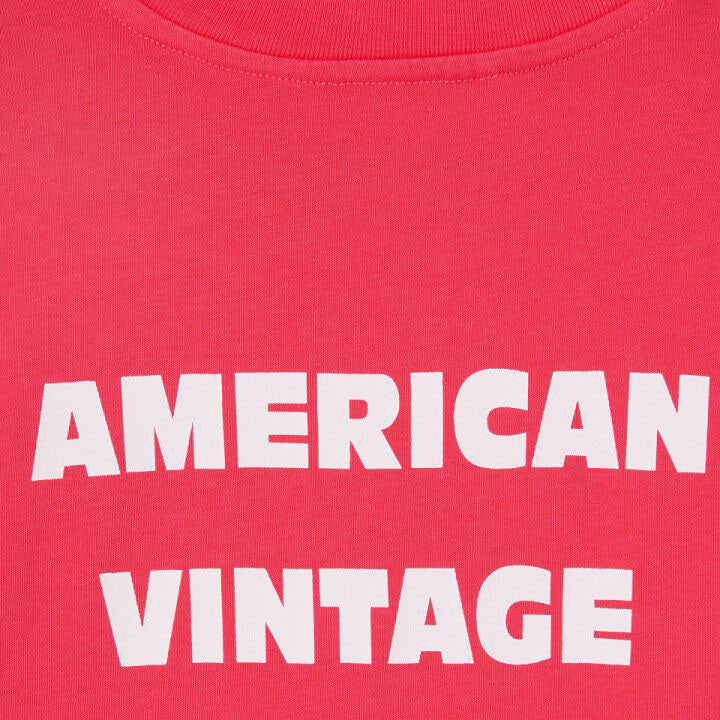 Boys & Girls Bright Red Printed Cotton T-Shirt