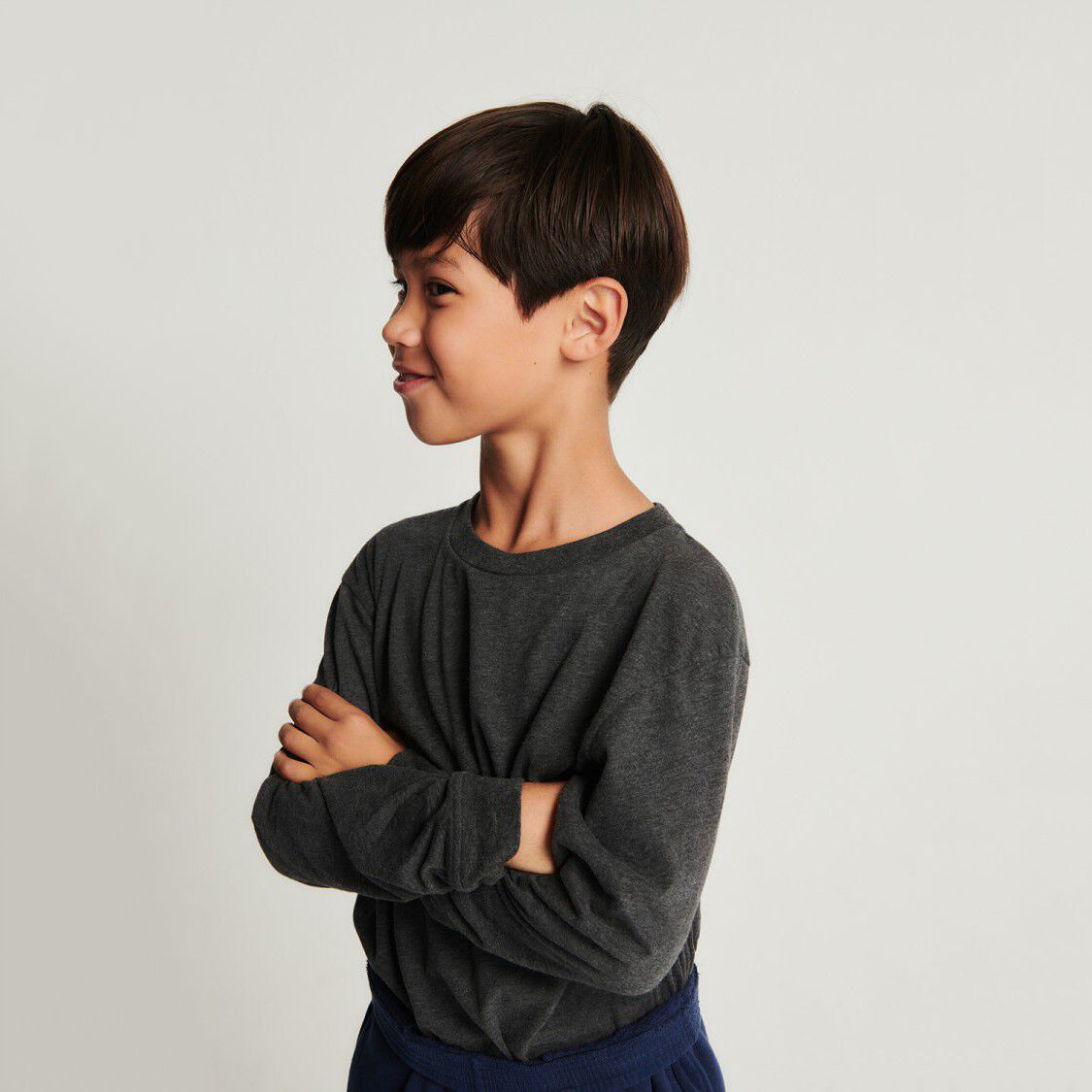 Boys & Girls Black Cotton T-Shirt